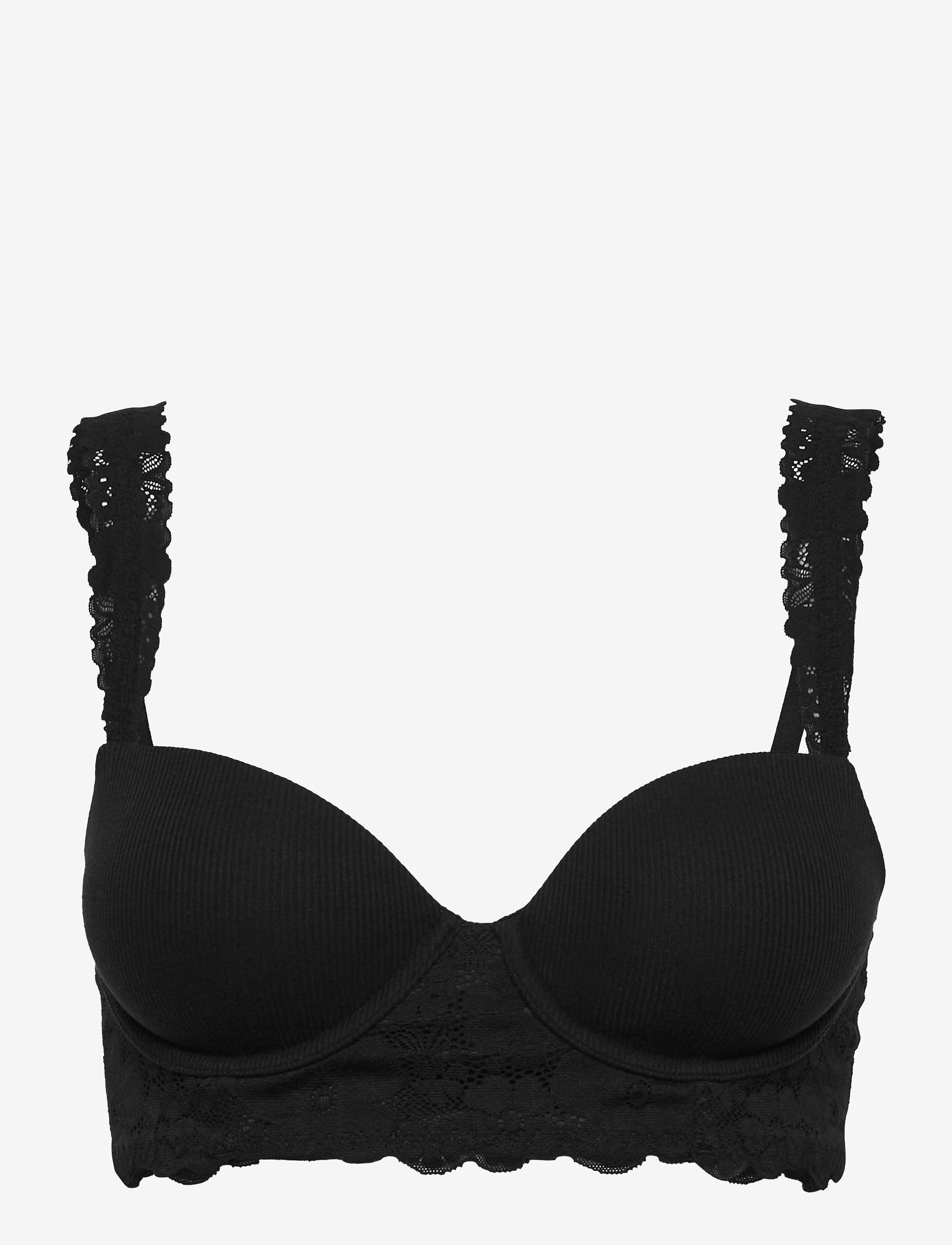 Aerie - REAL HAPPY LL DEMI LONGLINE - black - 0