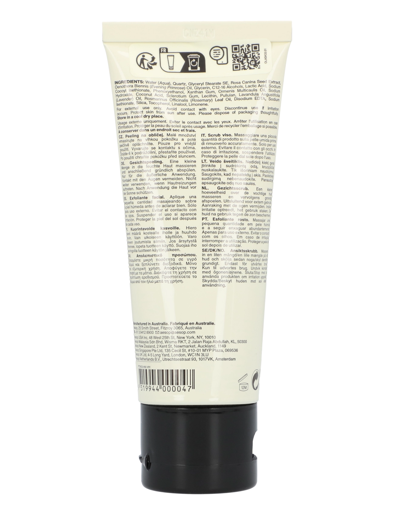Aesop - Purifying Facial Exfoliant Paste - exfolierande ansiktsvatten - clear - 1