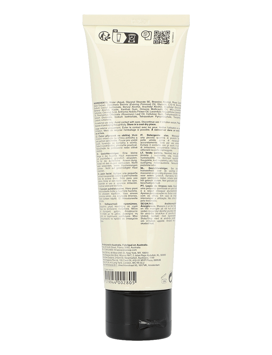 Aesop - Purifying Facial Cream Cleanser - rengöringsmjölk - clear - 1