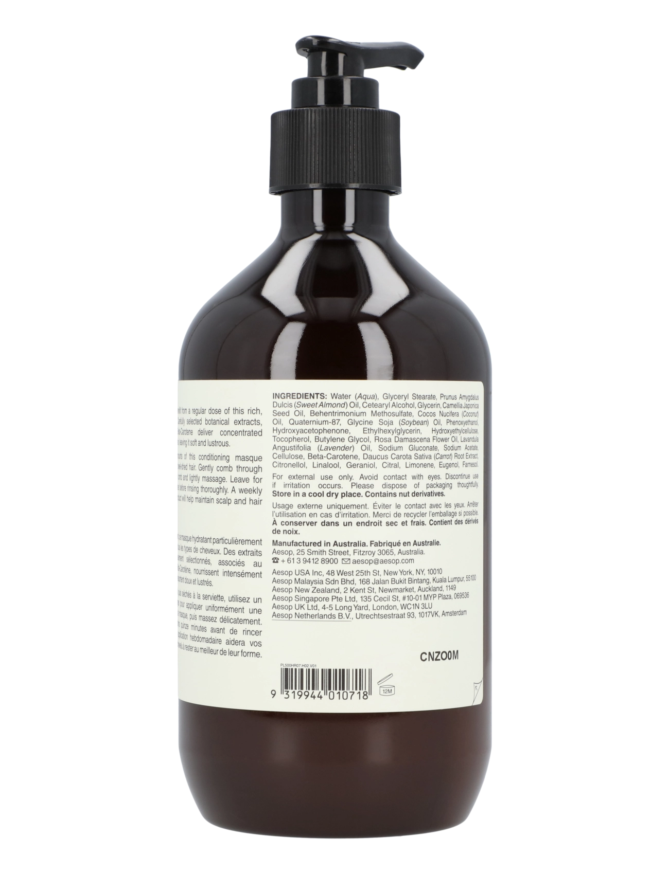 Aesop - Aesop Rose Hair And Scalp Moisturising Masque - hårmasker - clear - 1