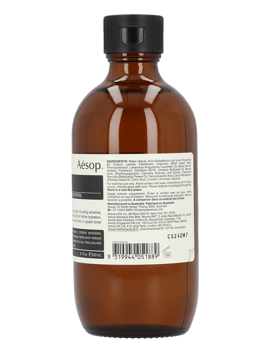 Aesop - Aesop Parsley Seed Anti Oxidant Facial Toner - kosteuttavat kasvovedet - clear - 1