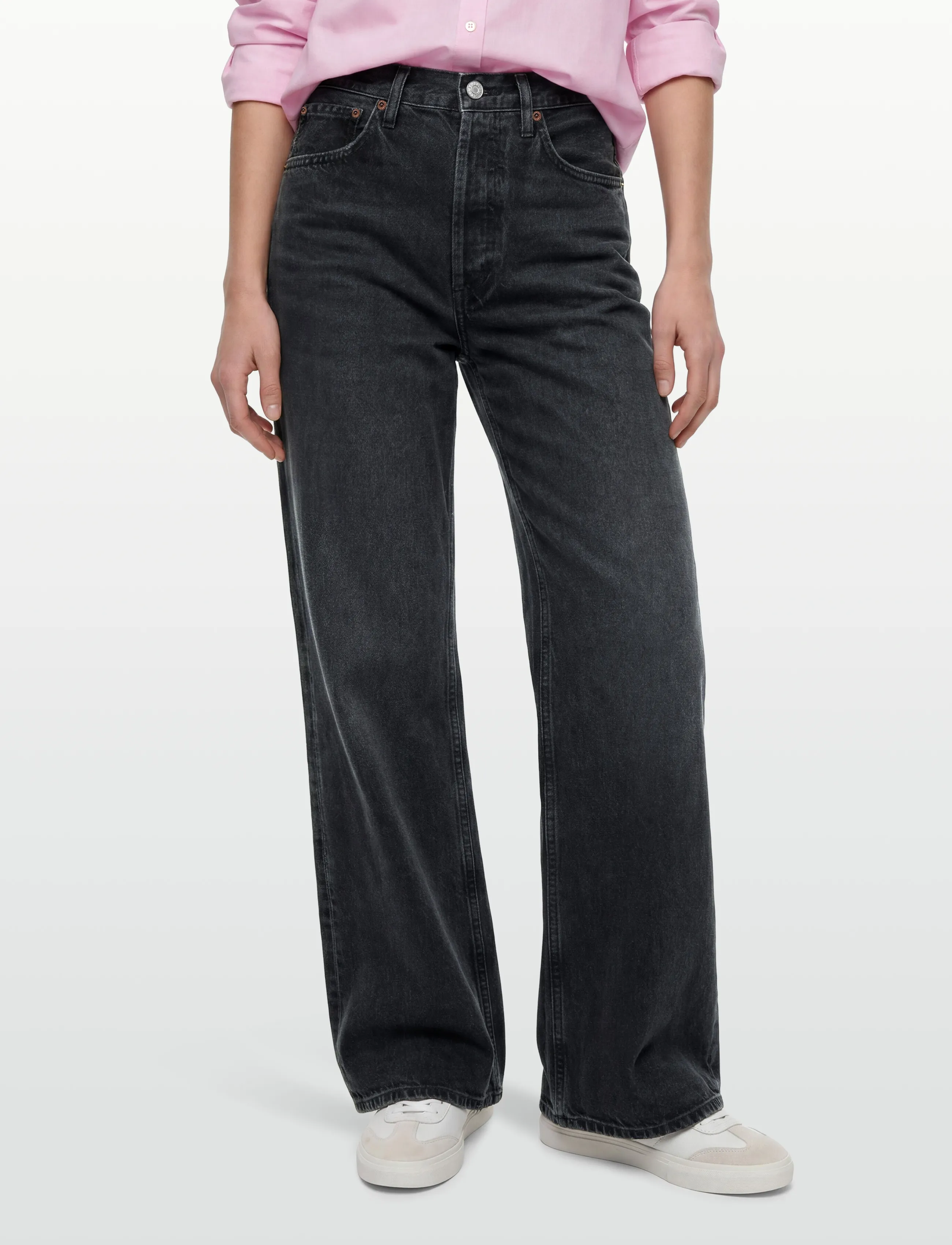 Agolde - DAME JEANS NO CUFF - hosen mit weitem bein - hitch - 3