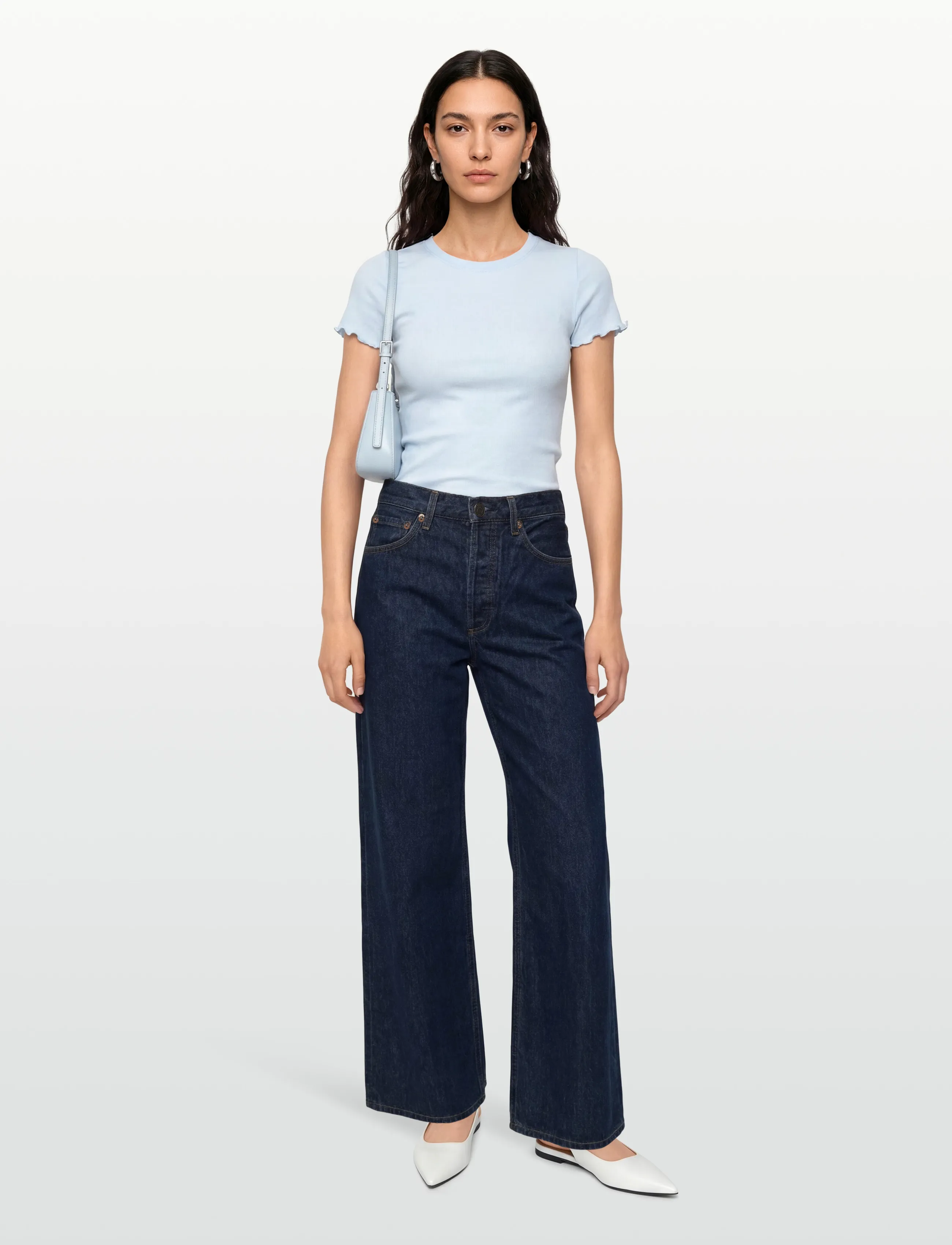 Agolde Dame Jean No Cuff, 29, Jeans, Marineblau - Wide, Frauen