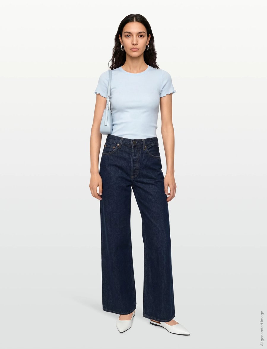 Agolde - DAME JEAN NO CUFF - brede jeans - foxley - 0