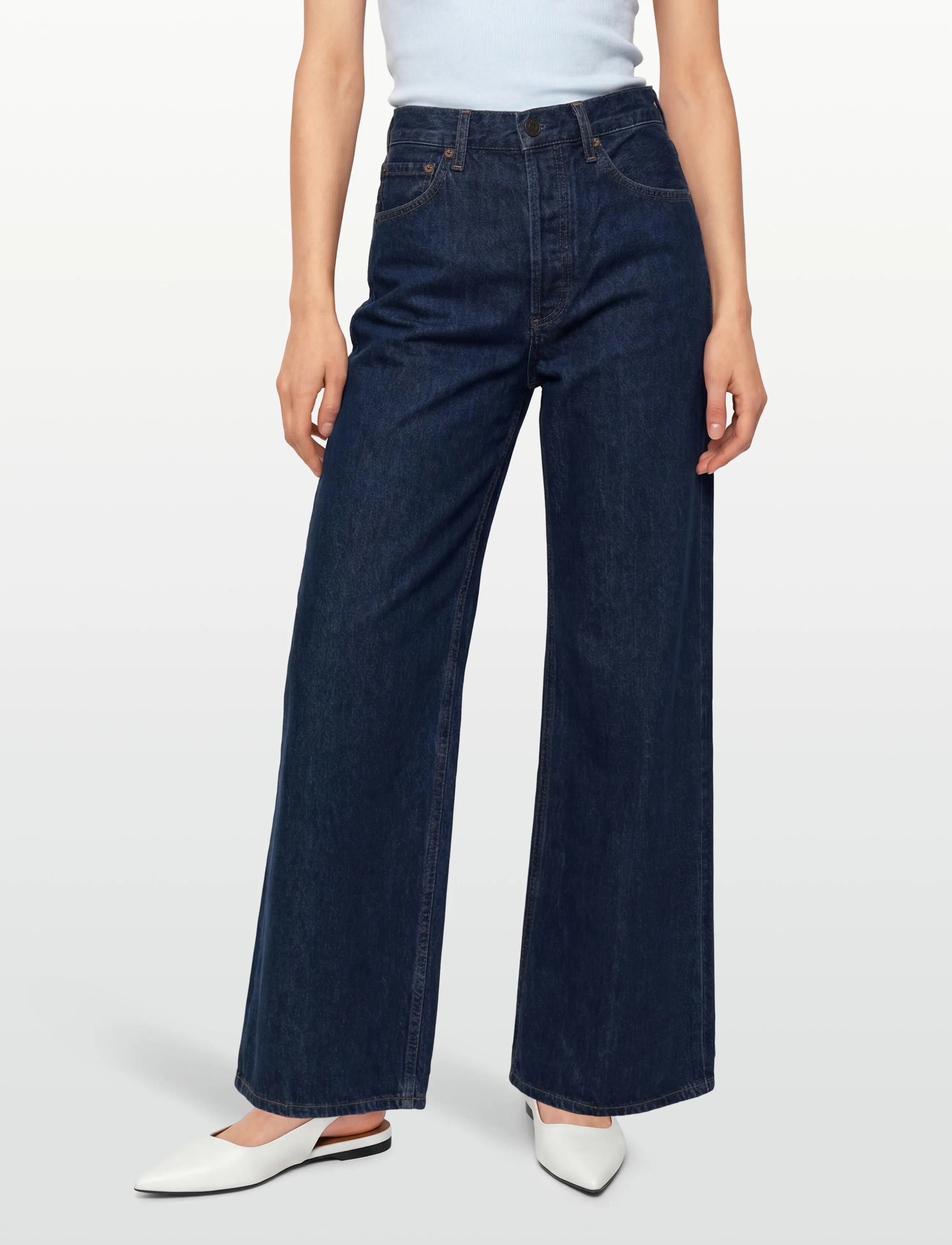 Agolde - DAME JEAN NO CUFF - brede jeans - foxley - 3