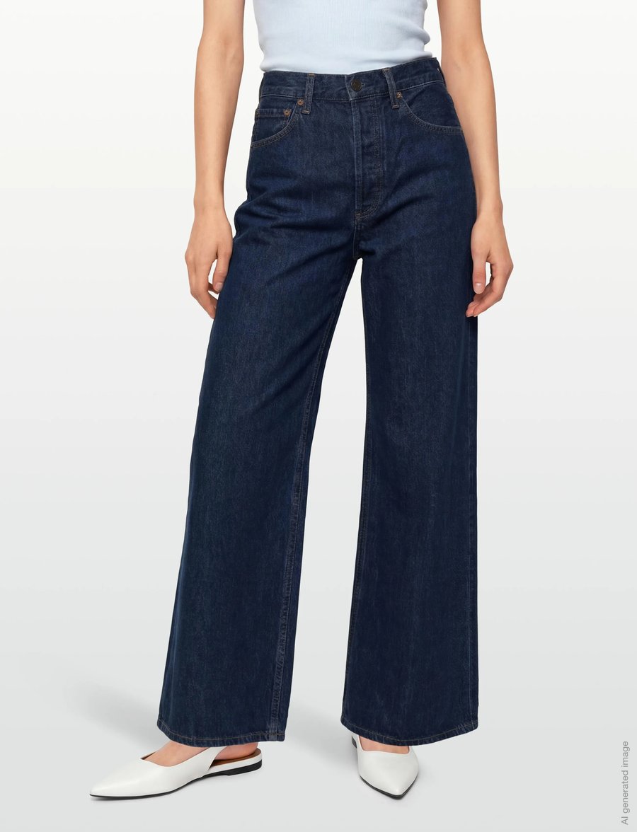 Agolde - DAME JEAN NO CUFF - brede jeans - foxley - 3