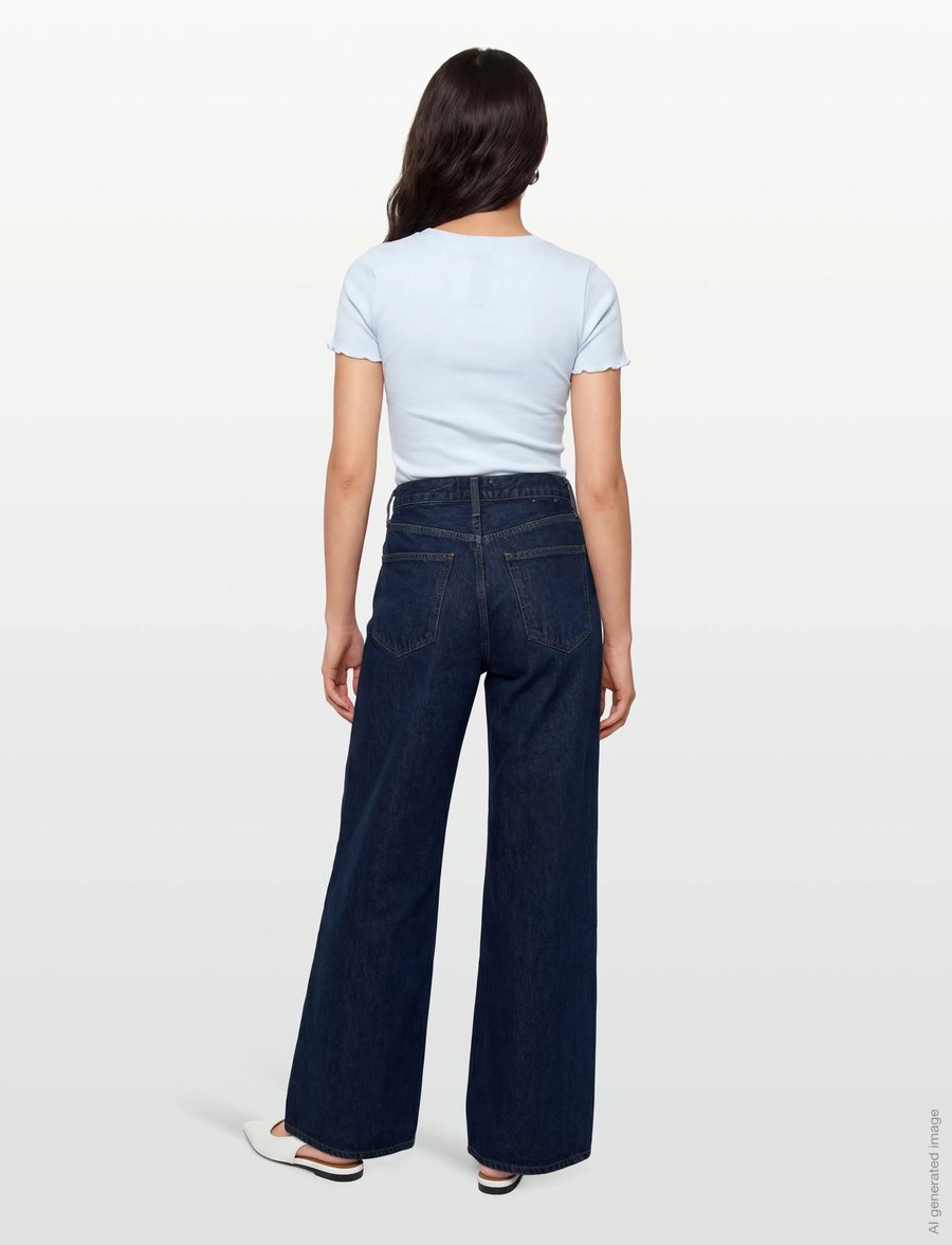 Agolde - DAME JEAN NO CUFF - brede jeans - foxley - 4
