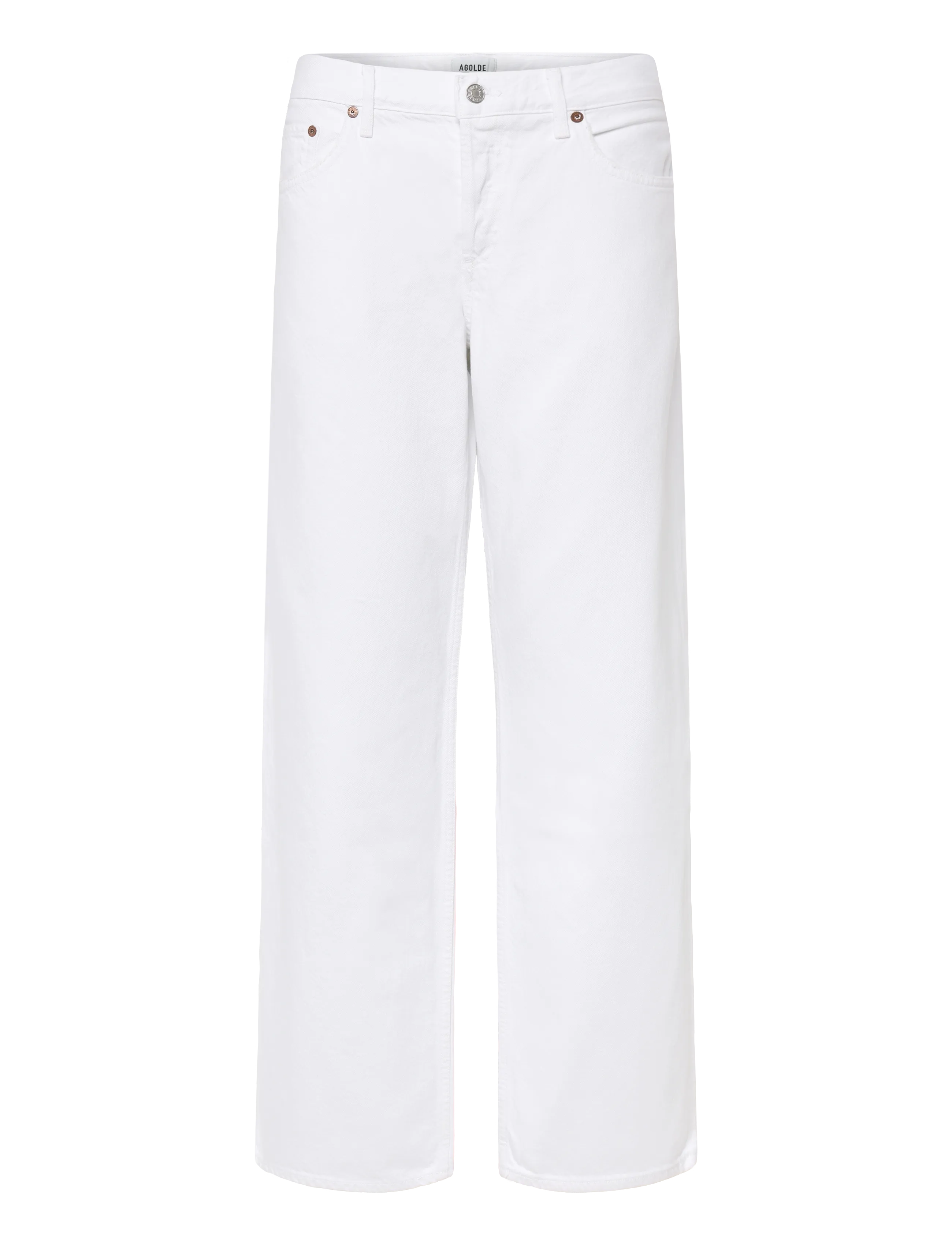 Agolde - LOW RISE LOOSE - hosen mit weitem bein - marshmllow - 1