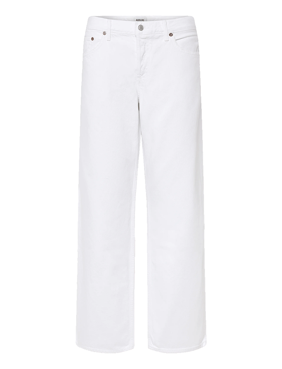 Agolde - LOW RISE LOOSE - hosen mit weitem bein - marshmllow - 1