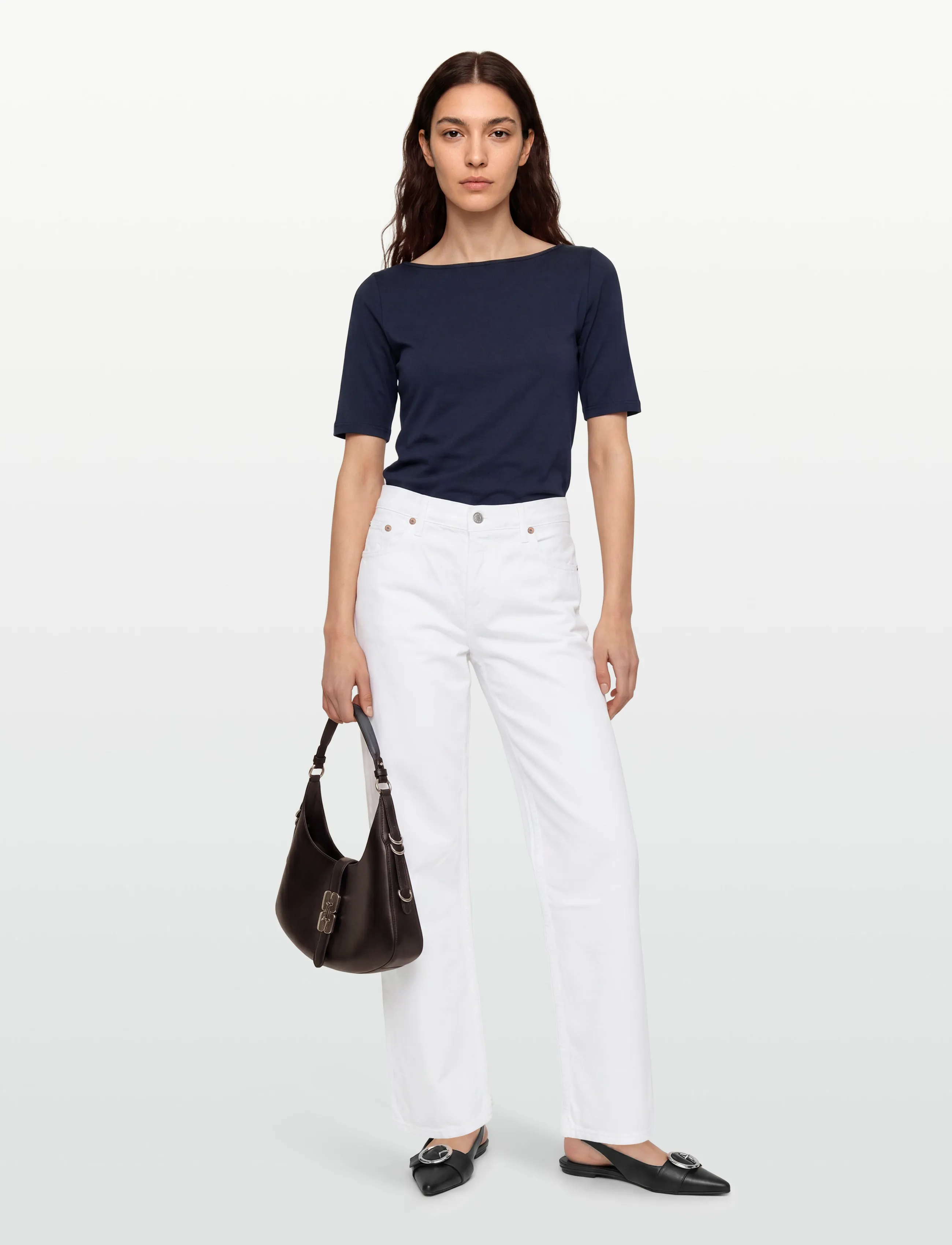 Agolde LOW RISE LOOSE - Riided - MARSHMLLOW / white