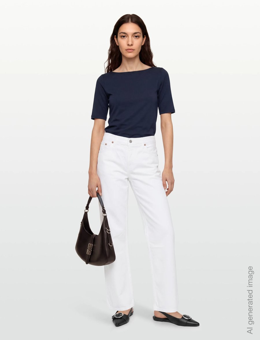 Agolde - LOW RISE LOOSE - hosen mit weitem bein - marshmllow - 0
