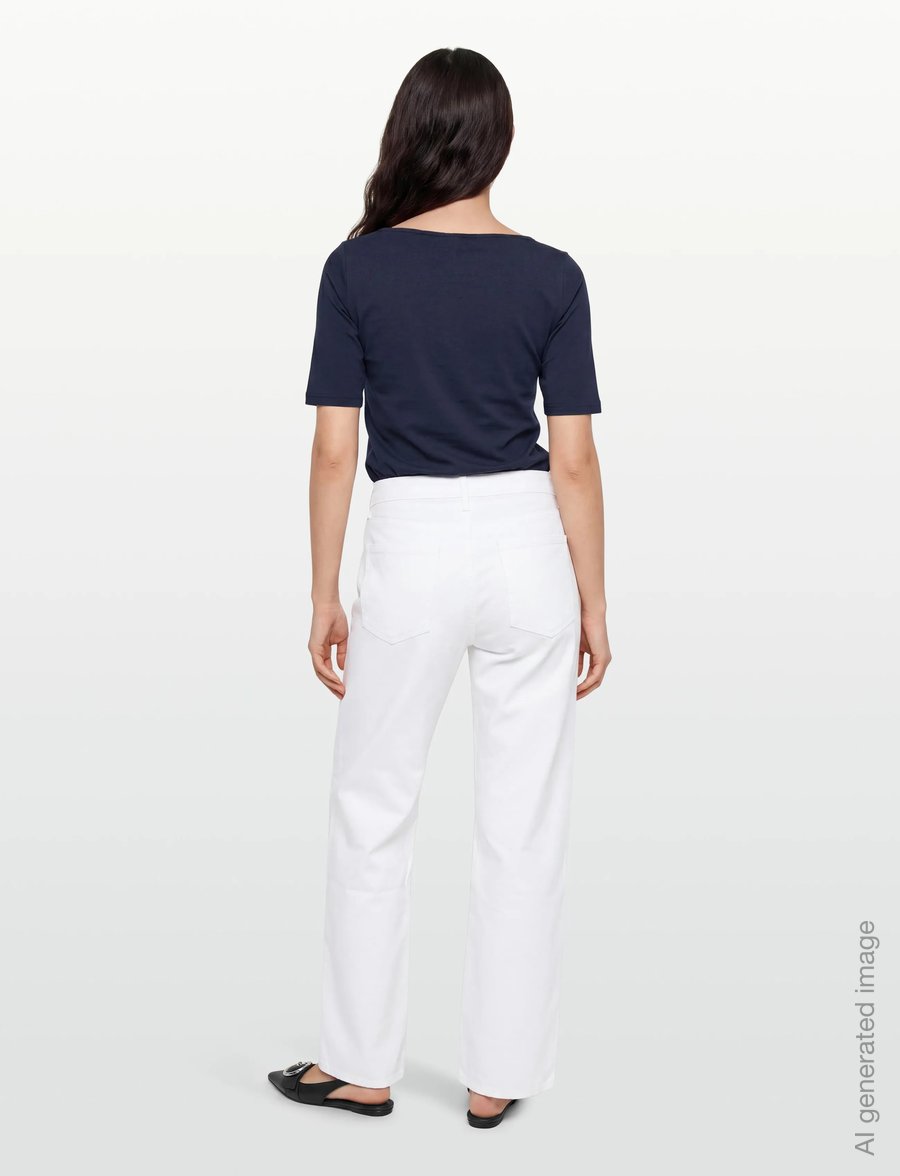Agolde - LOW RISE LOOSE - hosen mit weitem bein - marshmllow - 4