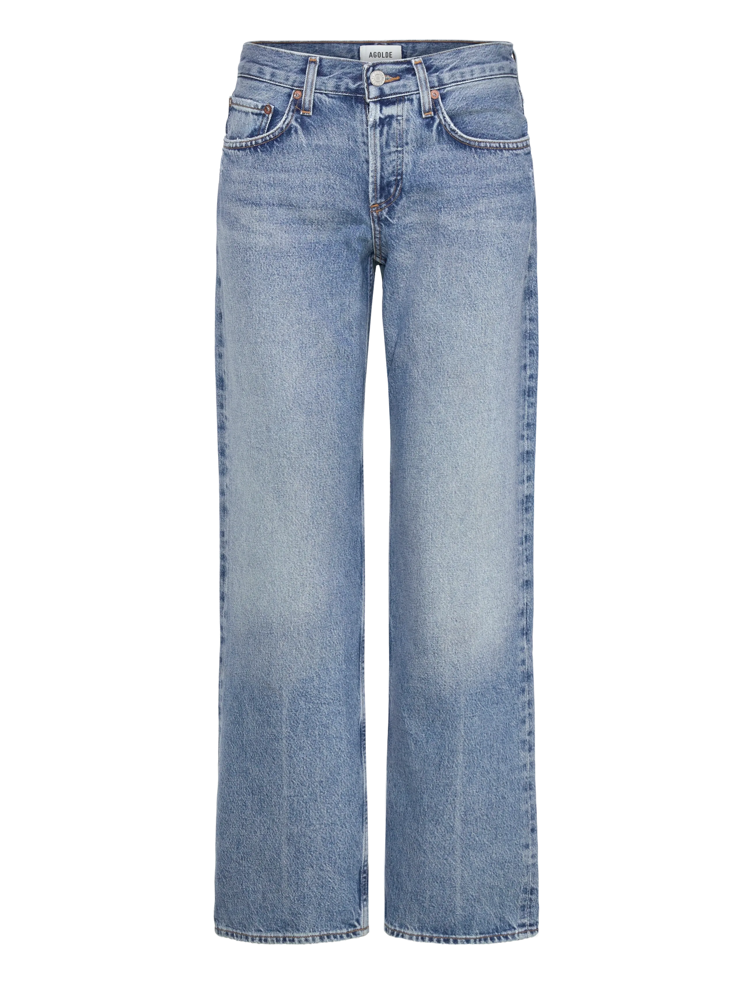 Agolde Low Rise Loose, 30, Blue, Jeans > Lige-Almindelige, Dame