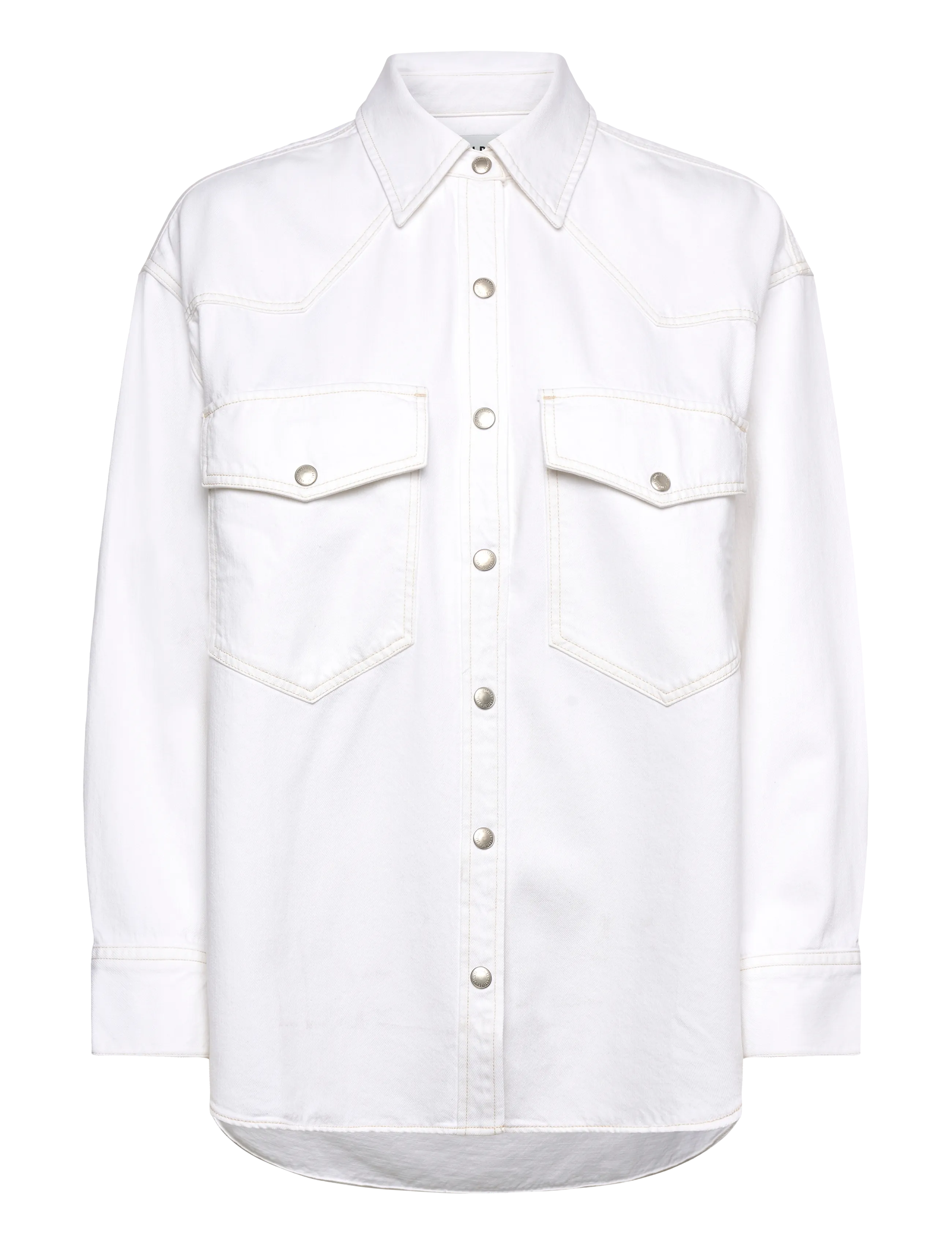 Agolde Lotta Western Shirt, XS, White, Skjorter > Langærmede, Dame