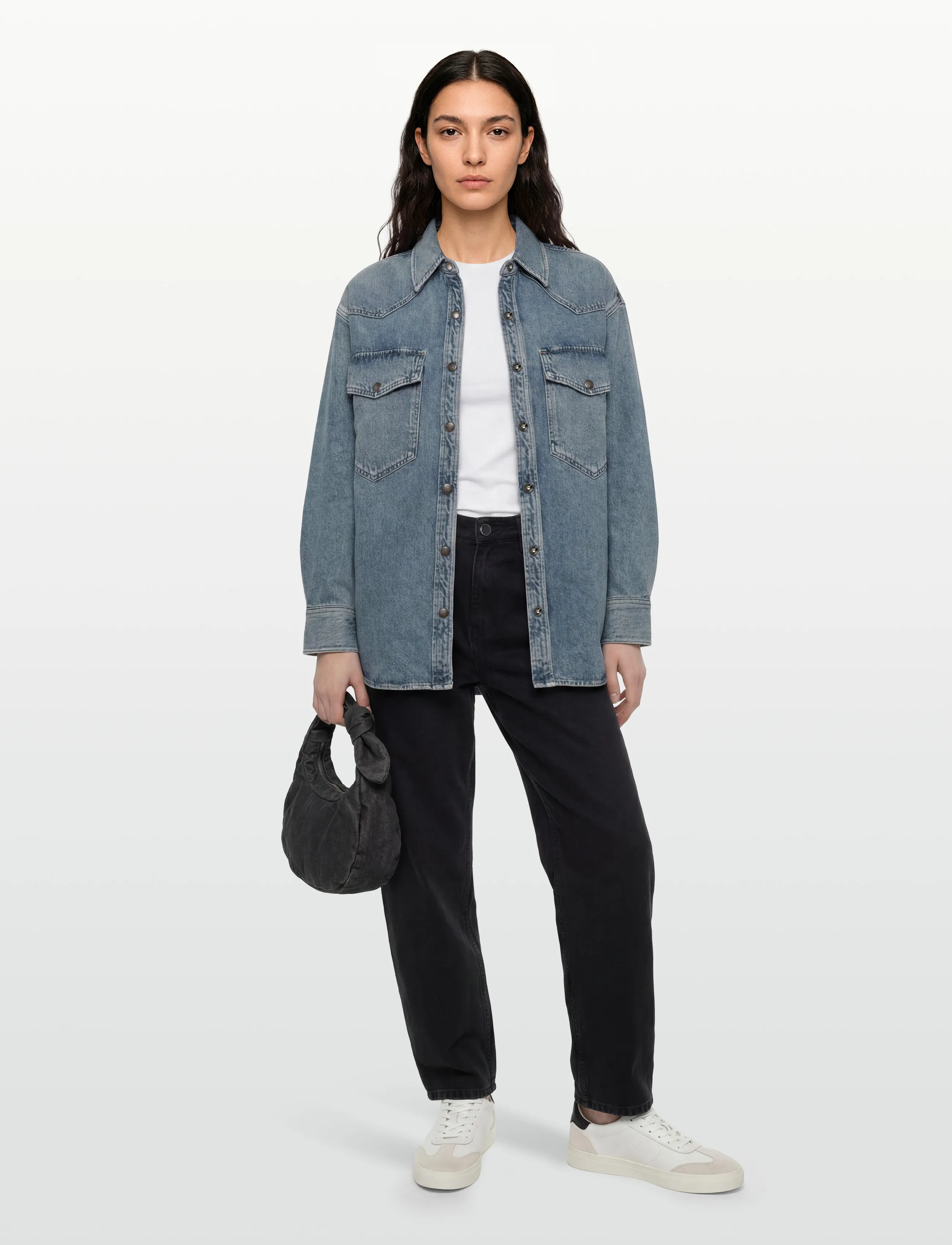 Agolde LOTTA SHIRT - Teksasärgid - GRADE / blue