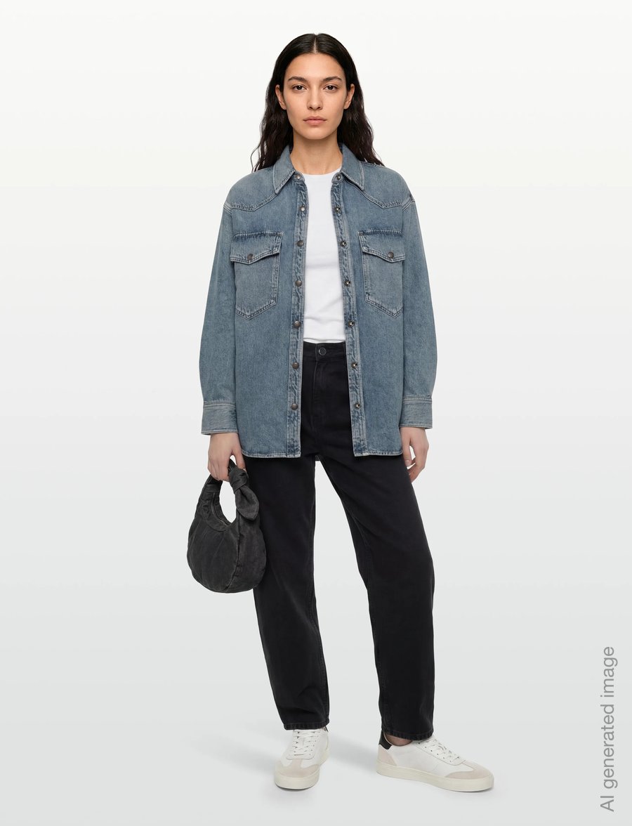 Agolde - LOTTA SHIRT - teksasärgid - grade - 0