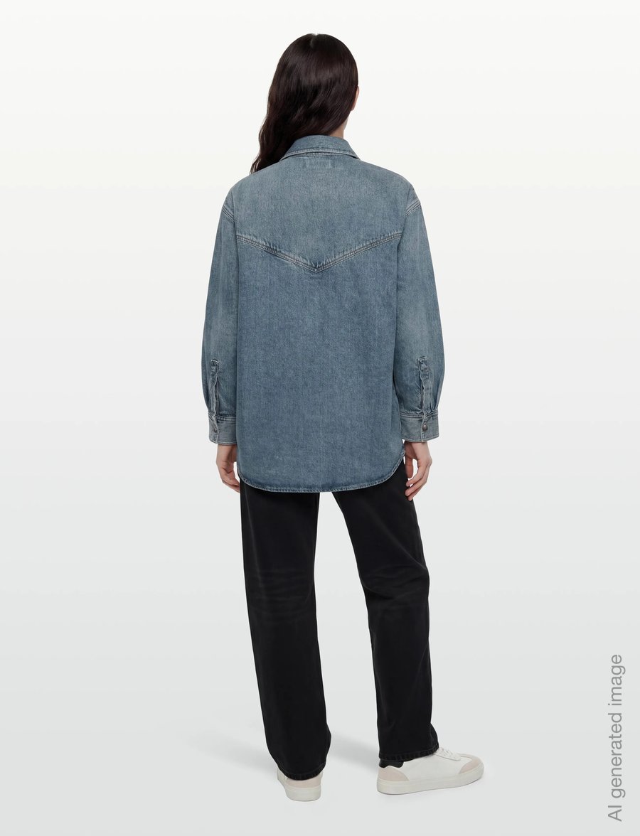 Agolde - LOTTA SHIRT - teksasärgid - grade - 4