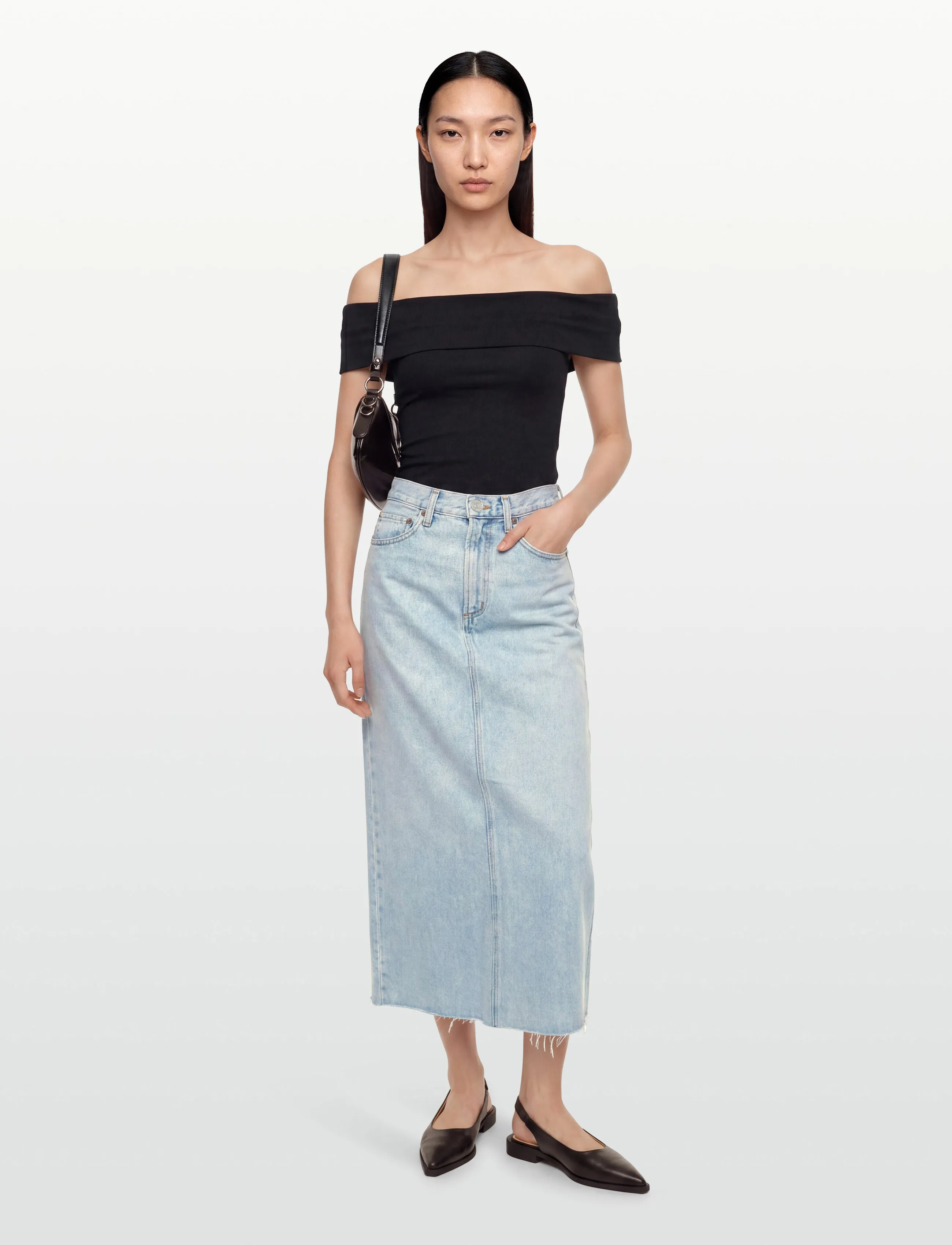 Agolde HILLA SKIRT - Jeanskjolar - PRACTICE / blue
