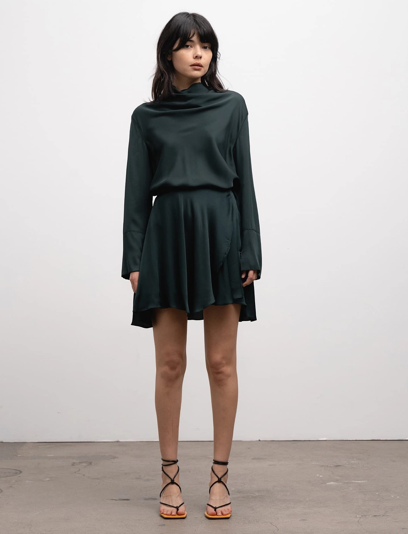 Ahlvar Gallery Ayumi Silk Blouse - Green - XS 2