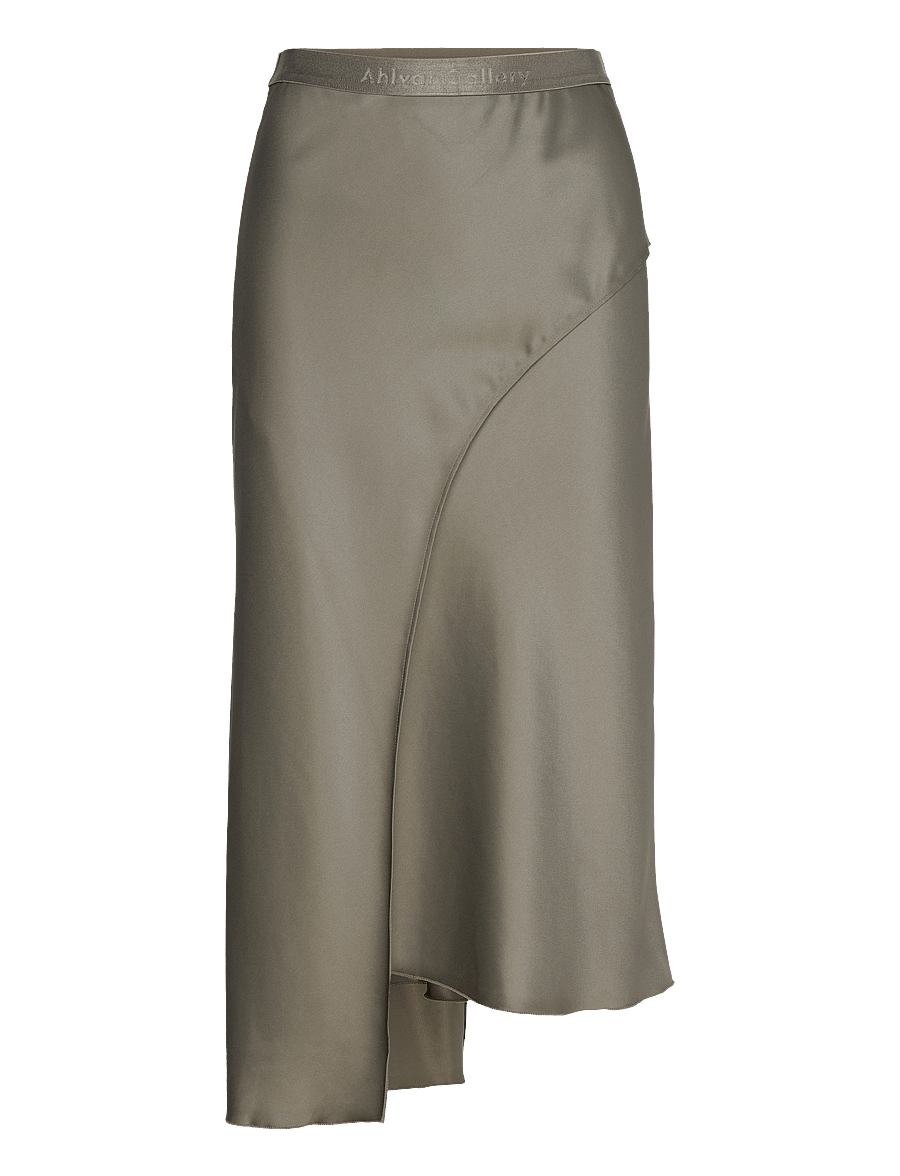Ahlvar Gallery - Saya satin skirt - satinröcke - light military - 1