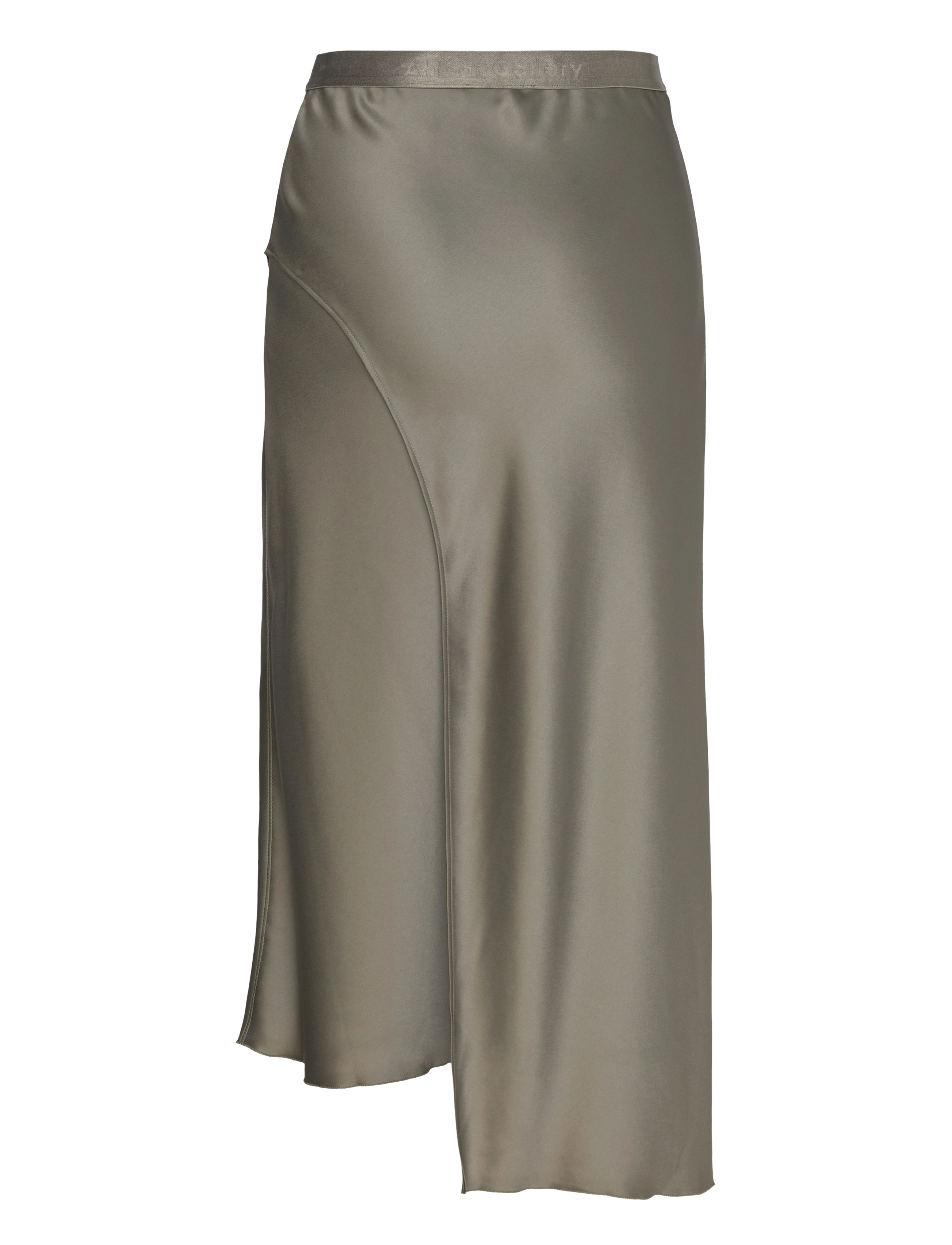 Ahlvar Gallery - Saya satin skirt - satinröcke - light military - 2