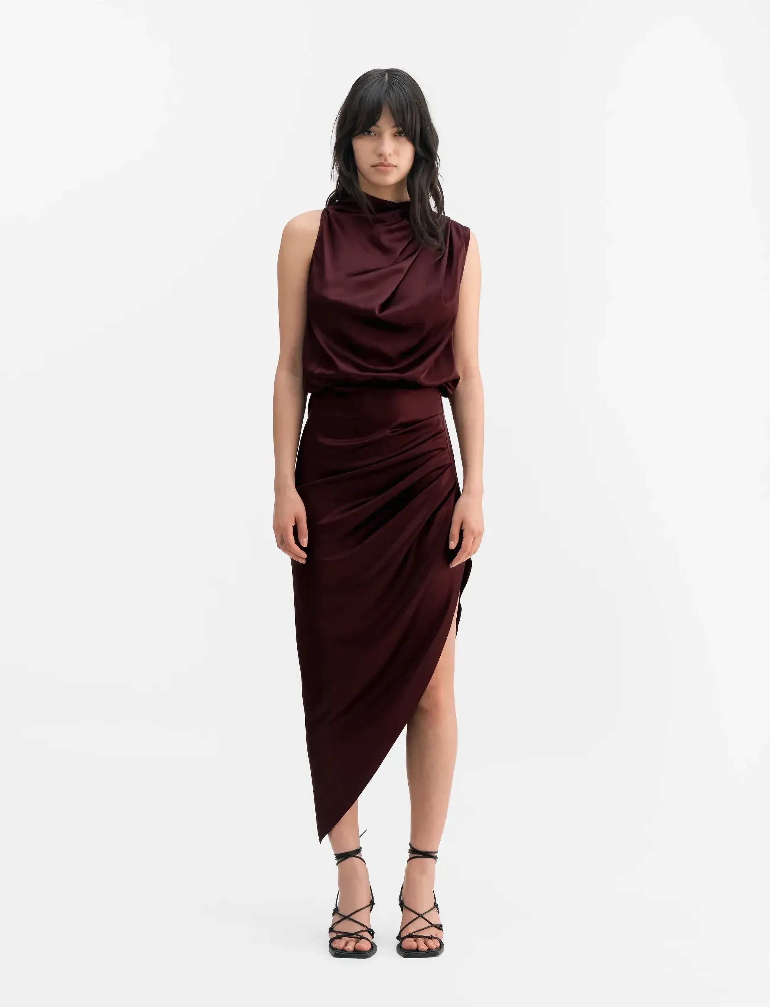 Ahlvar Gallery Tilda dress - Kjoler - BURGUNDY / burgundy