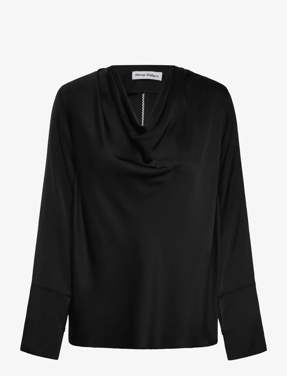 Ahlvar Gallery - Zia silk blouse - langærmede bluser - black - 1