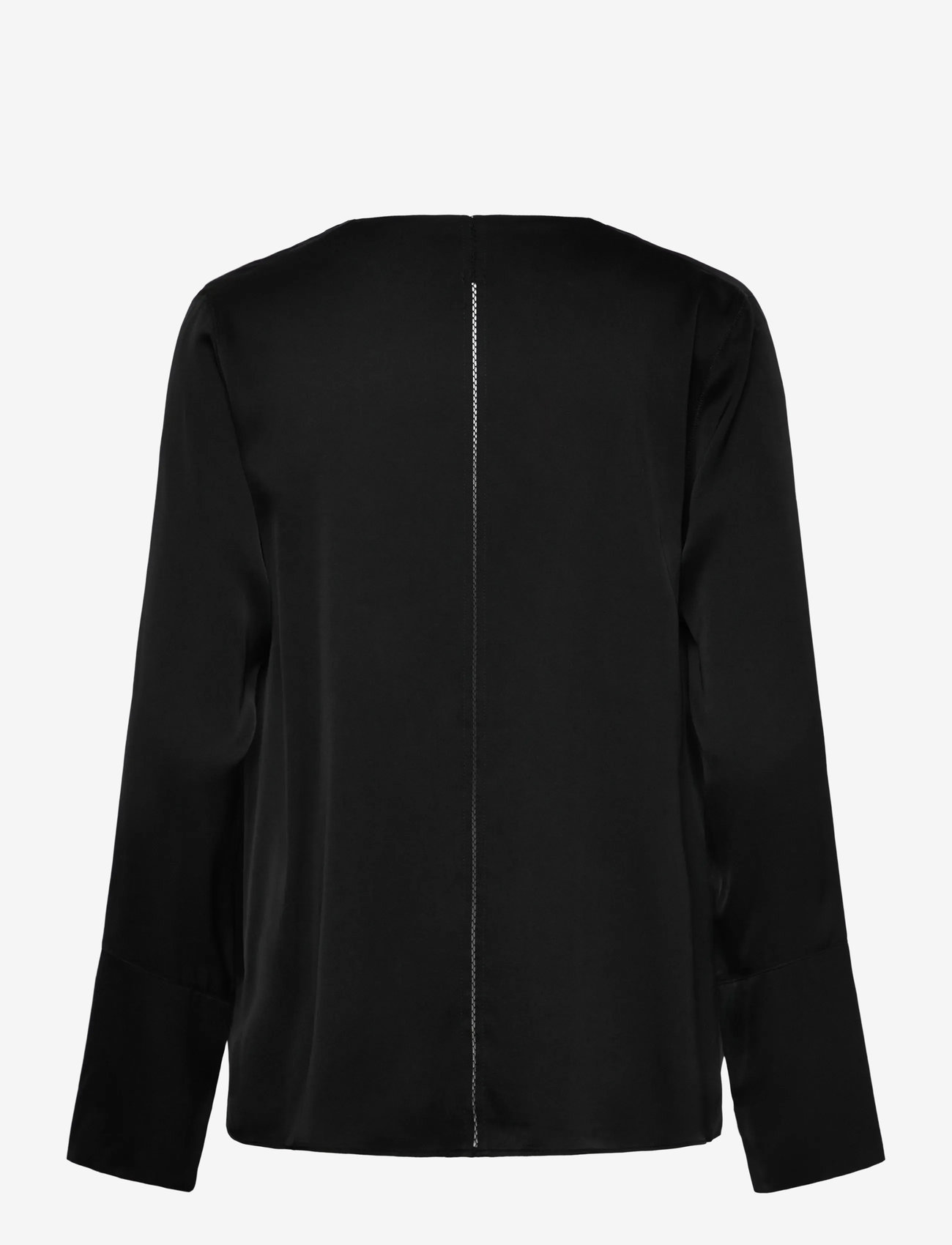 Ahlvar Gallery - Zia silk blouse - langærmede bluser - black - 2