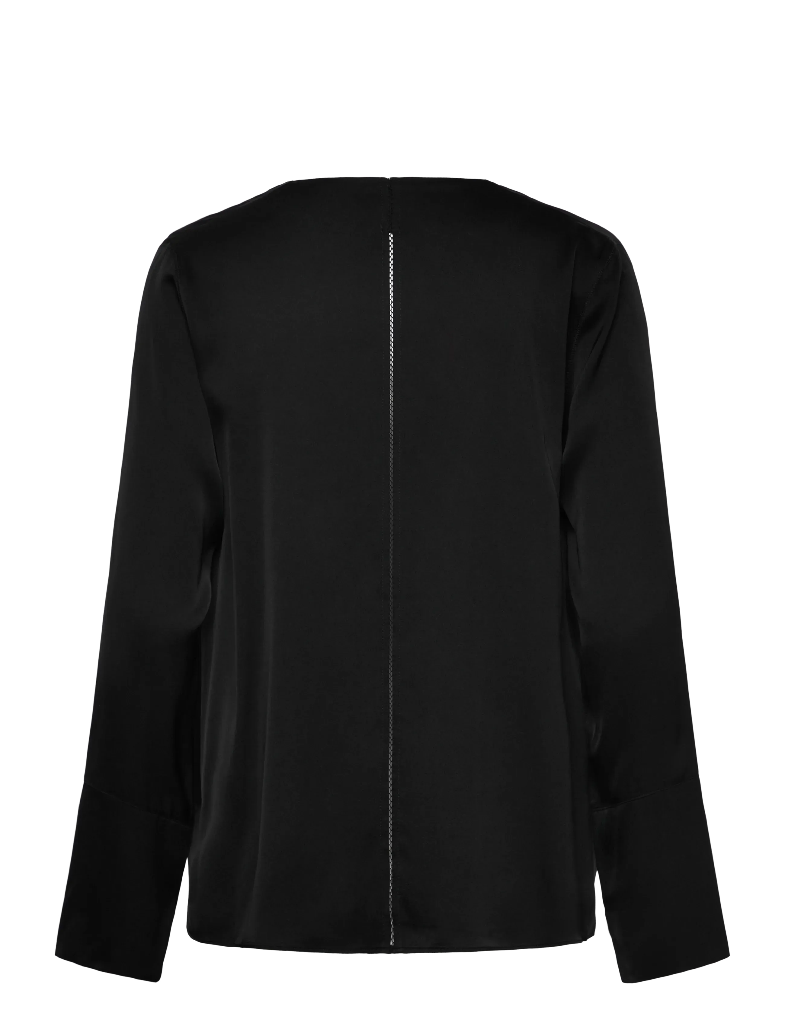 Ahlvar Gallery - Zia silk blouse - langärmelige blusen - black - 2