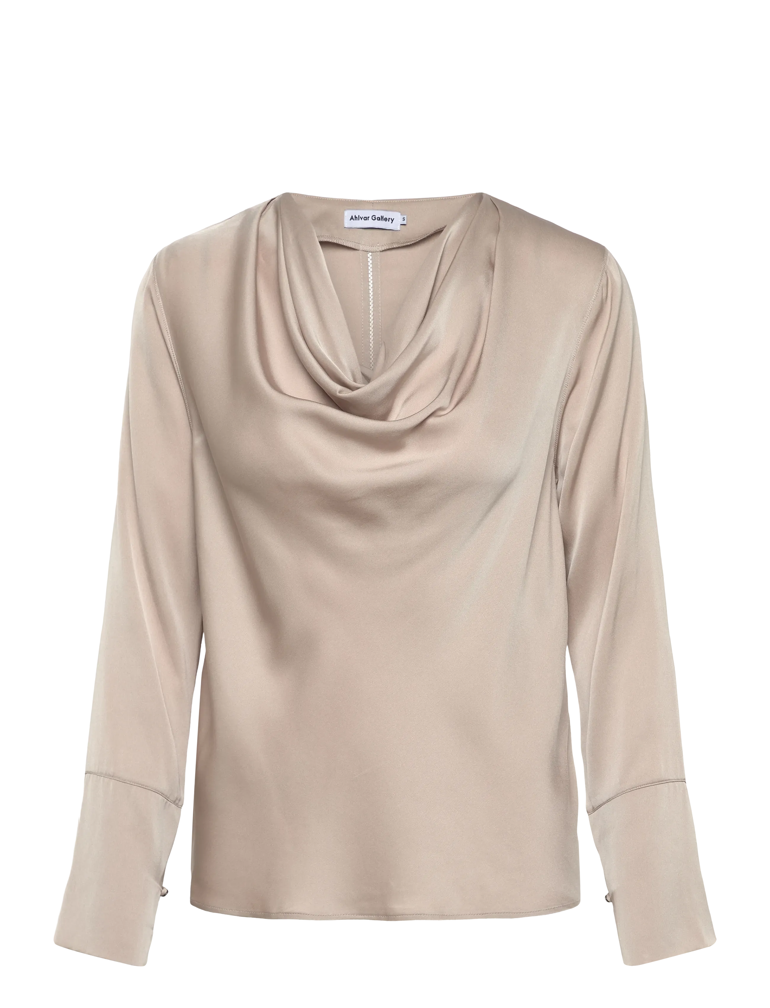 Ahlvar Gallery Zia silk blouse - Kleidung - GREIGE / beige