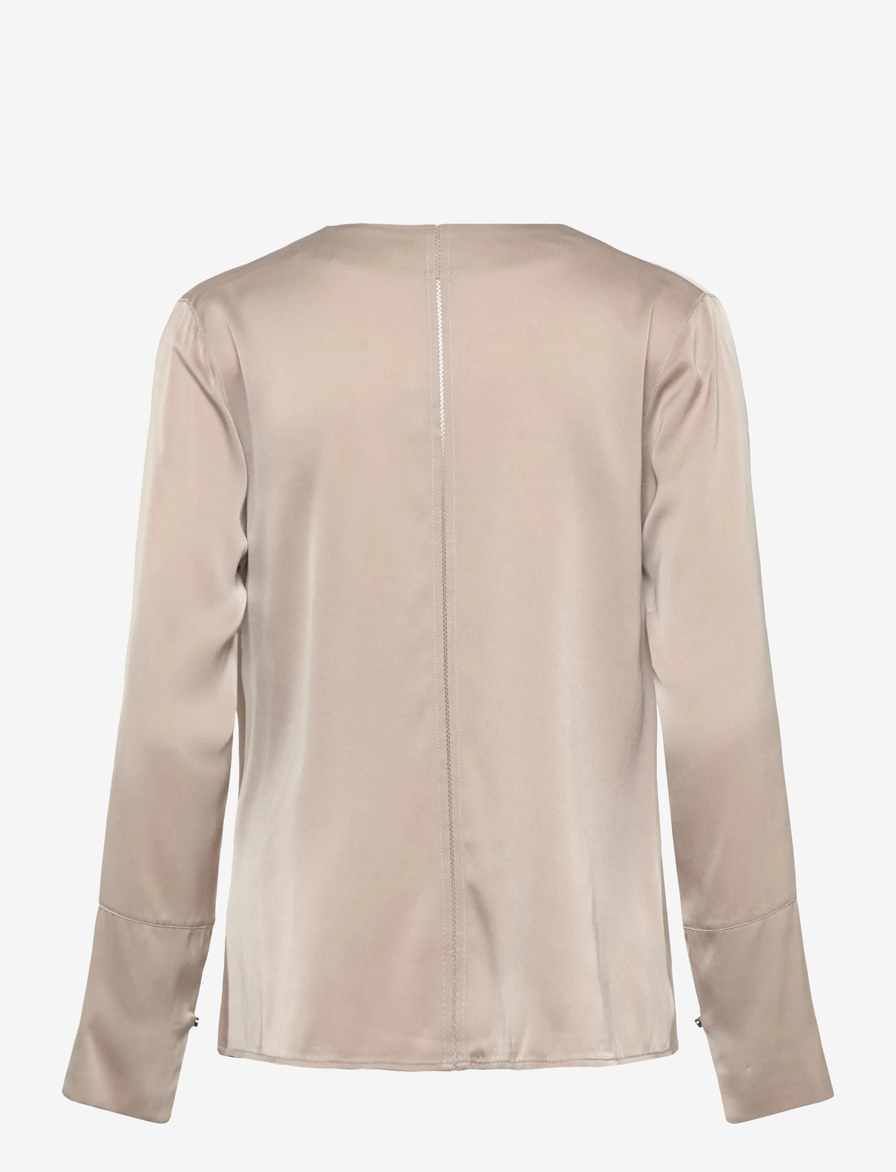 Ahlvar Gallery - Zia silk blouse - langärmlige blusen - greige - 2