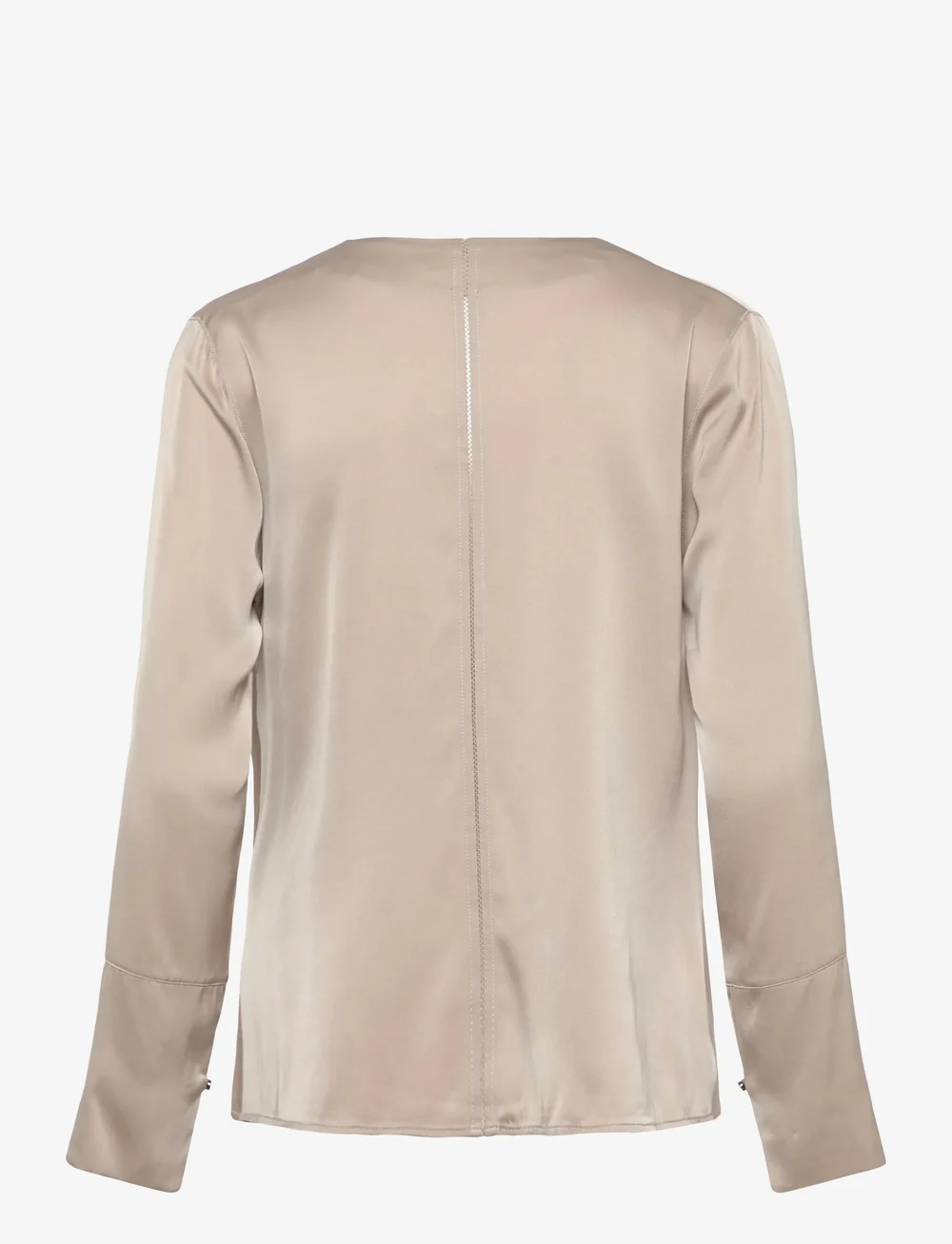 Ahlvar Gallery - Zia silk blouse - langærmede bluser - greige - 2