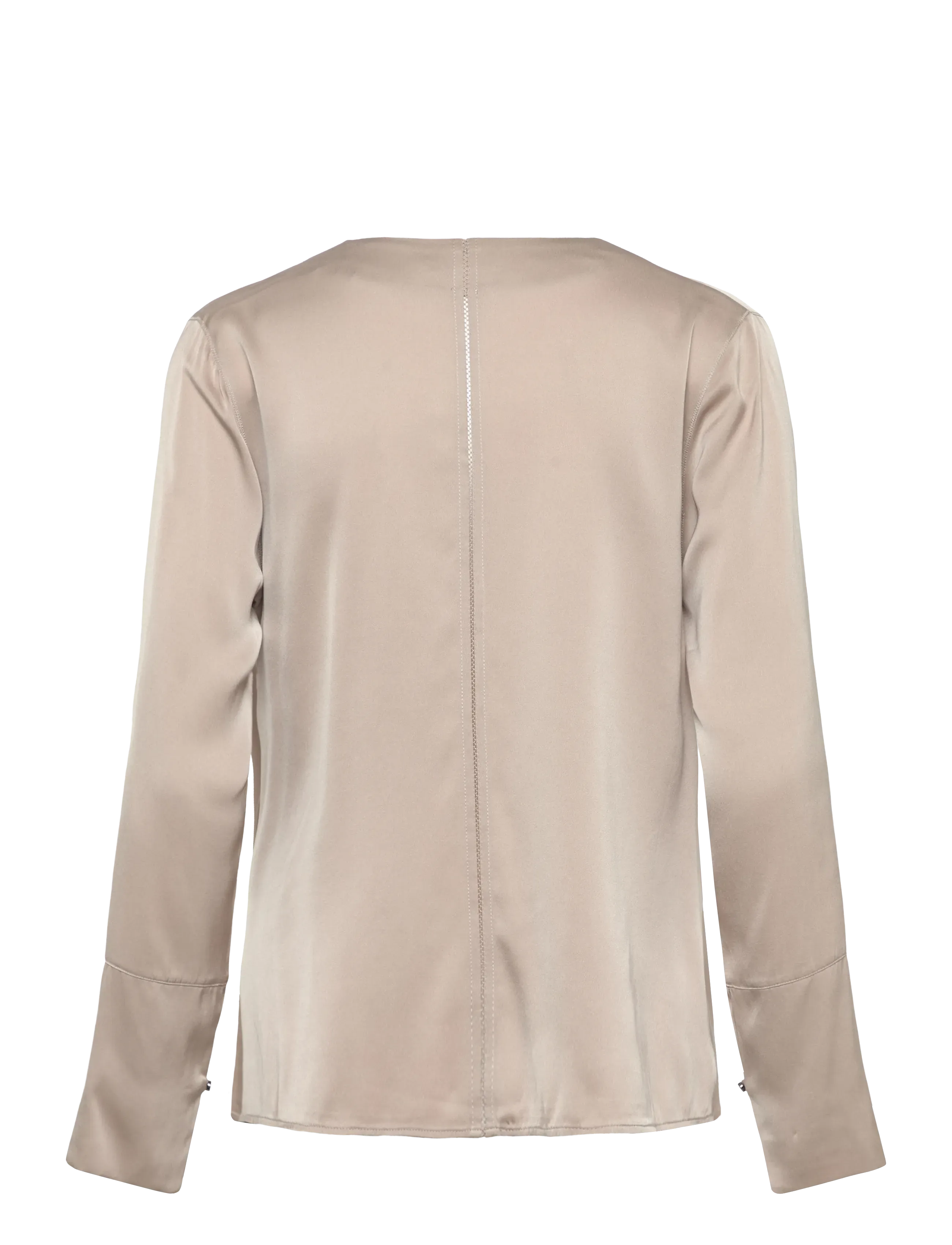 Ahlvar Gallery - Zia silk blouse - långärmade blusar - greige - 2