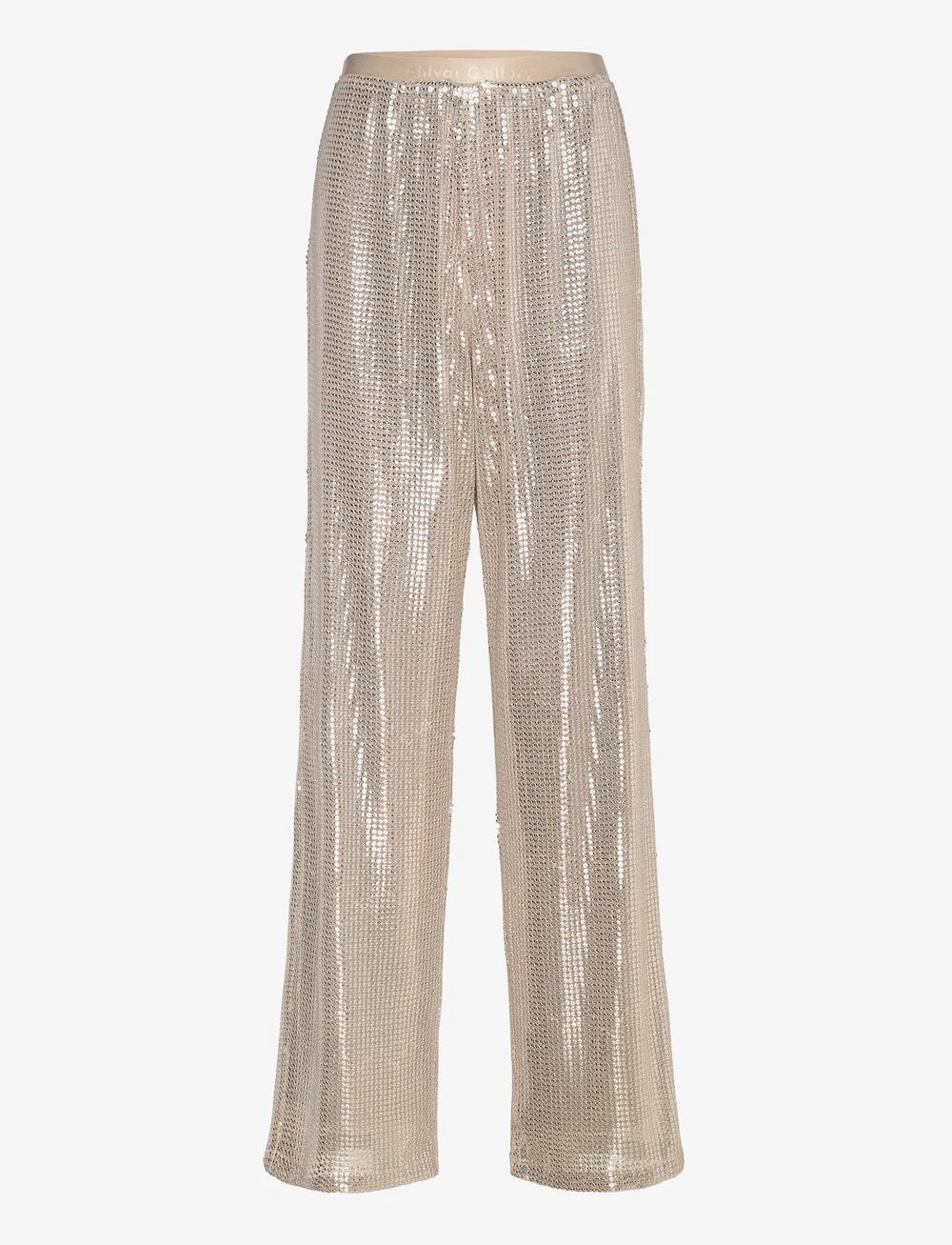 Ahlvar Gallery - Ayla sequin trousers - raka byxor - cream - 1