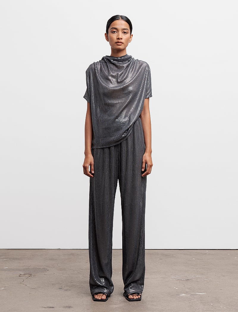 Ahlvar Gallery - Ayla sequin trousers - bukser med lige ben - dark grey - 3
