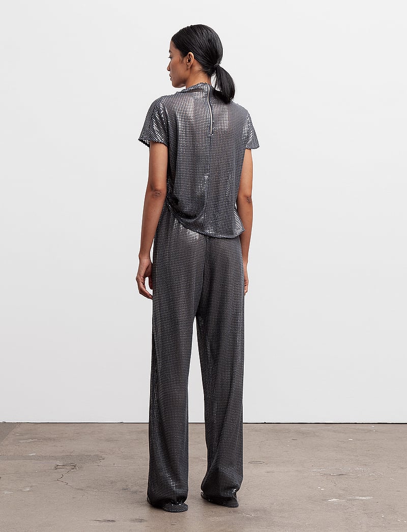 Ahlvar Gallery - Ayla sequin trousers - bukser med lige ben - dark grey - 4