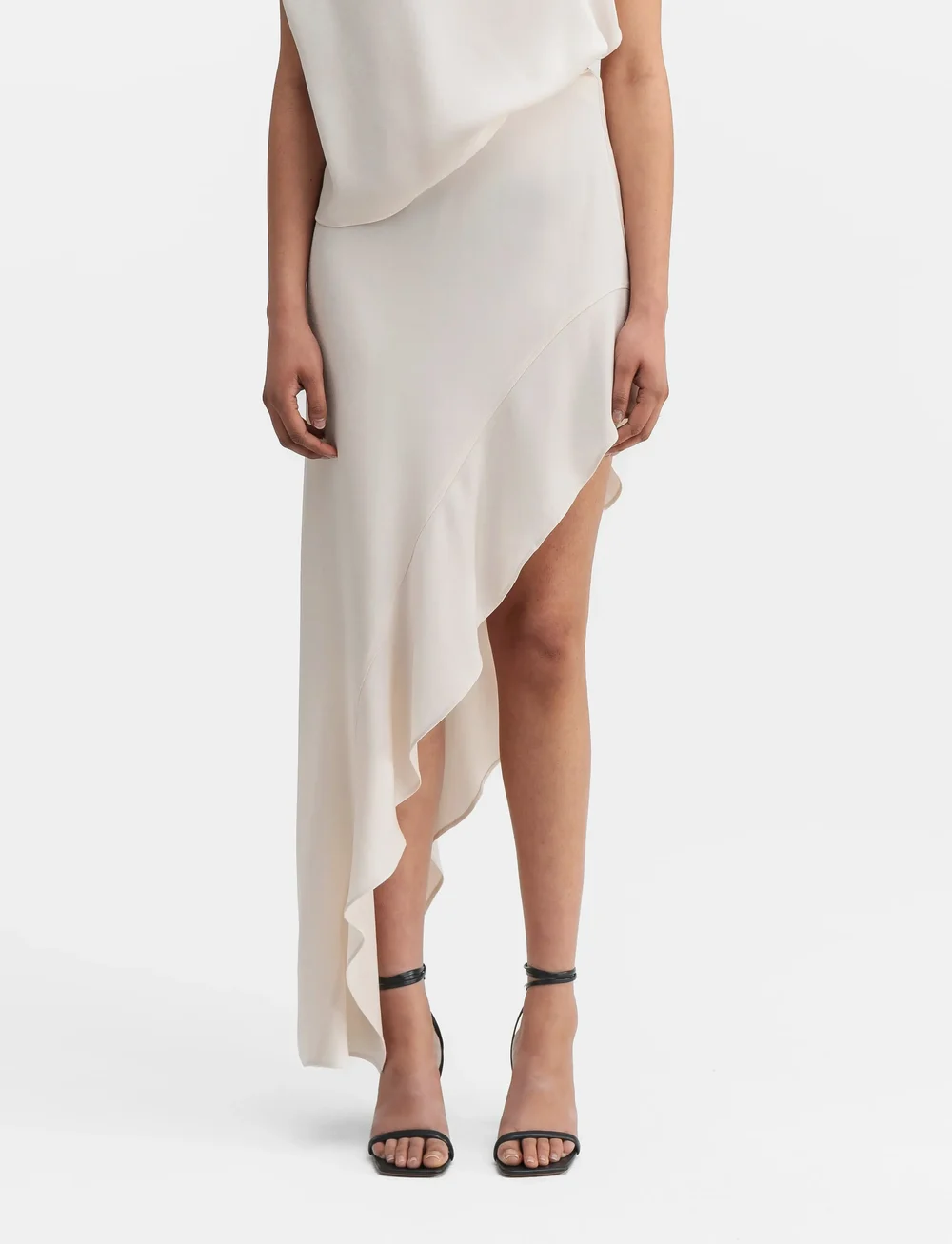 Ahlvar Gallery - Hida frill skirt - midiseelikud - cream - 0