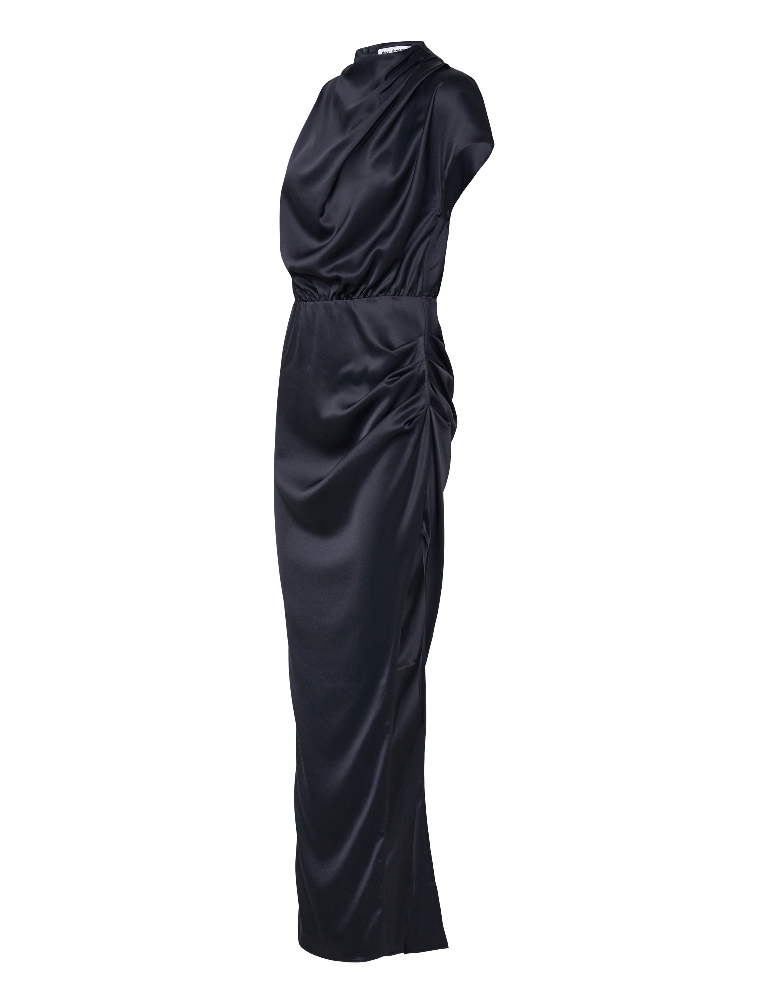 Ahlvar Gallery - Iris satin dress - blue grey - 2