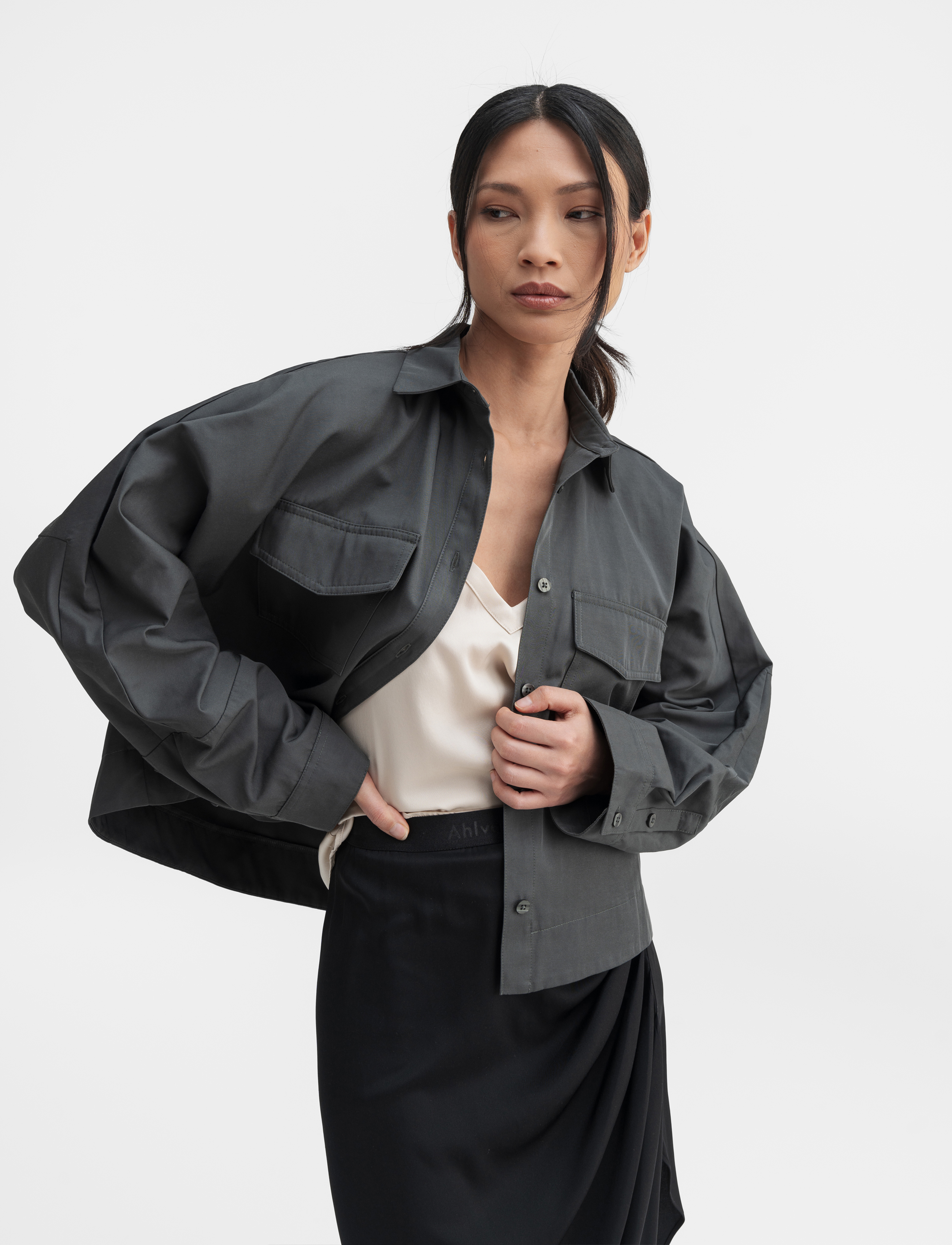Ahlvar Gallery - Kori over shirt - dark grey - 5