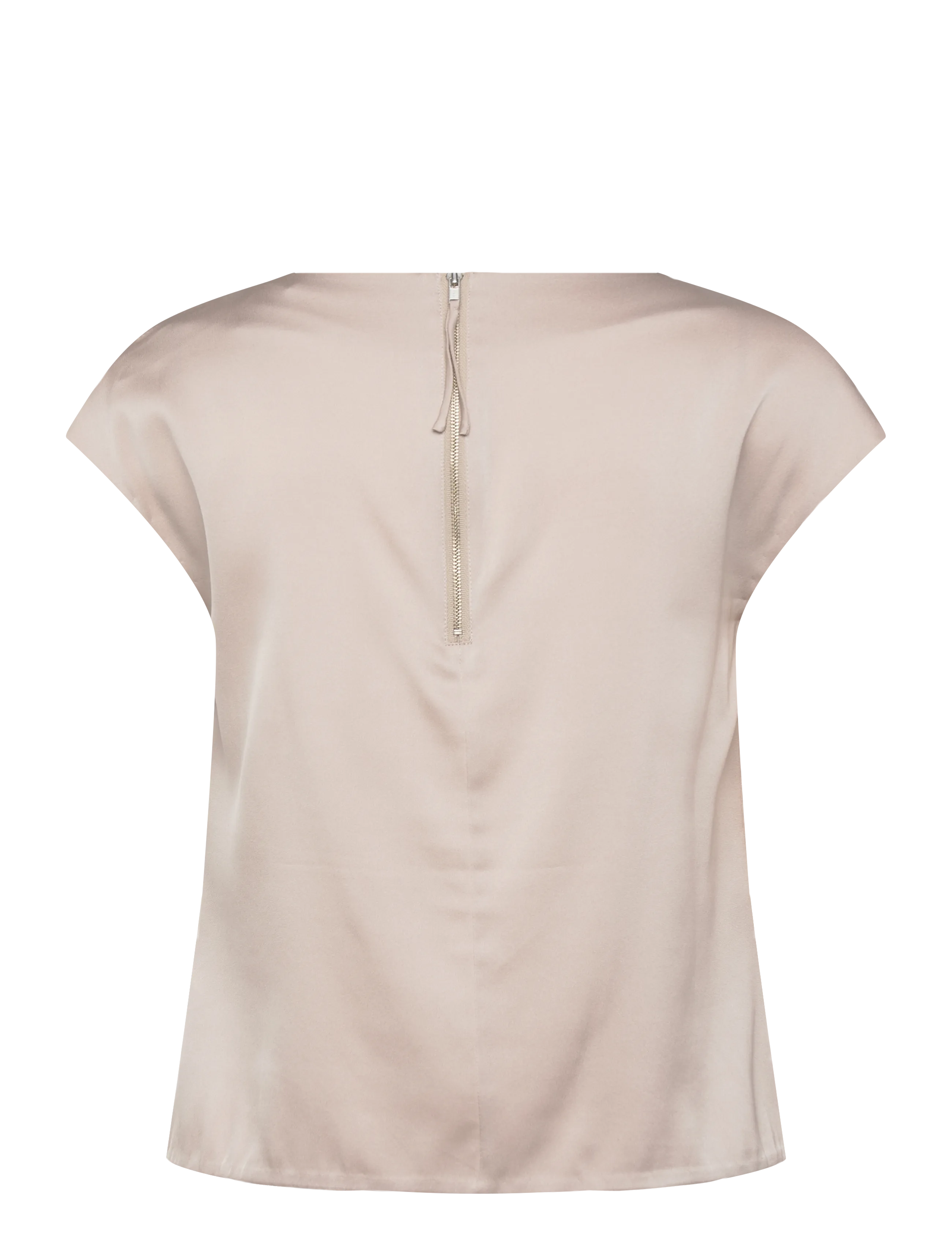 Ahlvar Gallery - Yui silk top - short-sleeved blouses - greige - 2