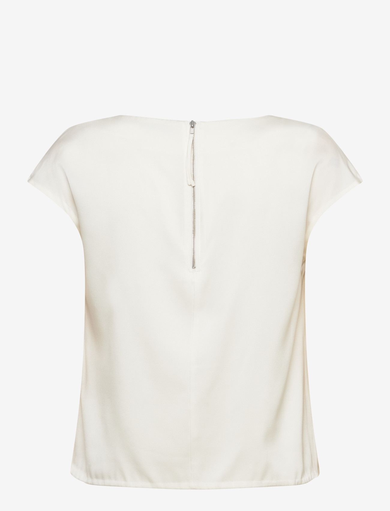 Ahlvar Gallery - Yui silk top - kurzämlige blusen - white - 2