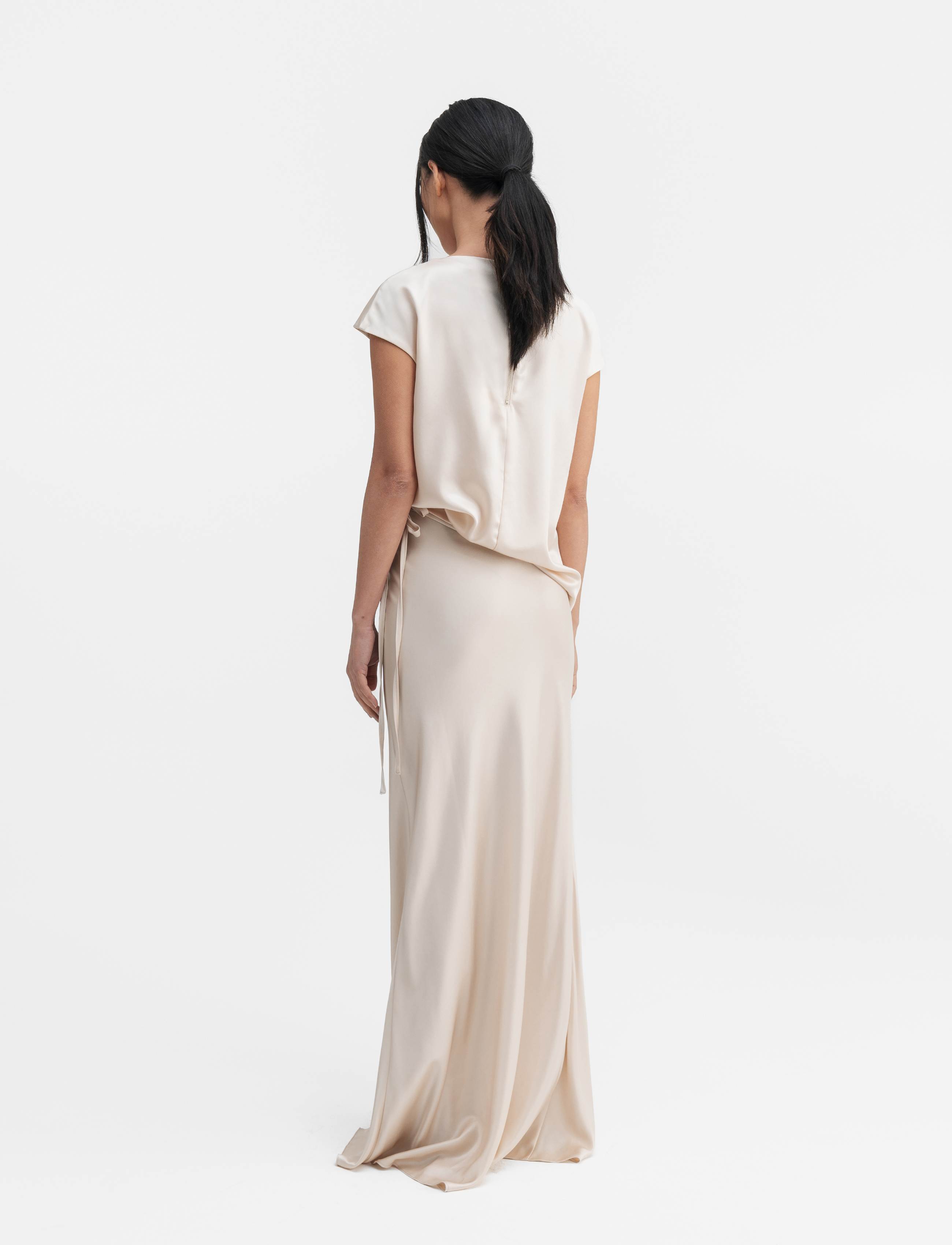 Ahlvar Gallery - Yui satin top - cream - 4