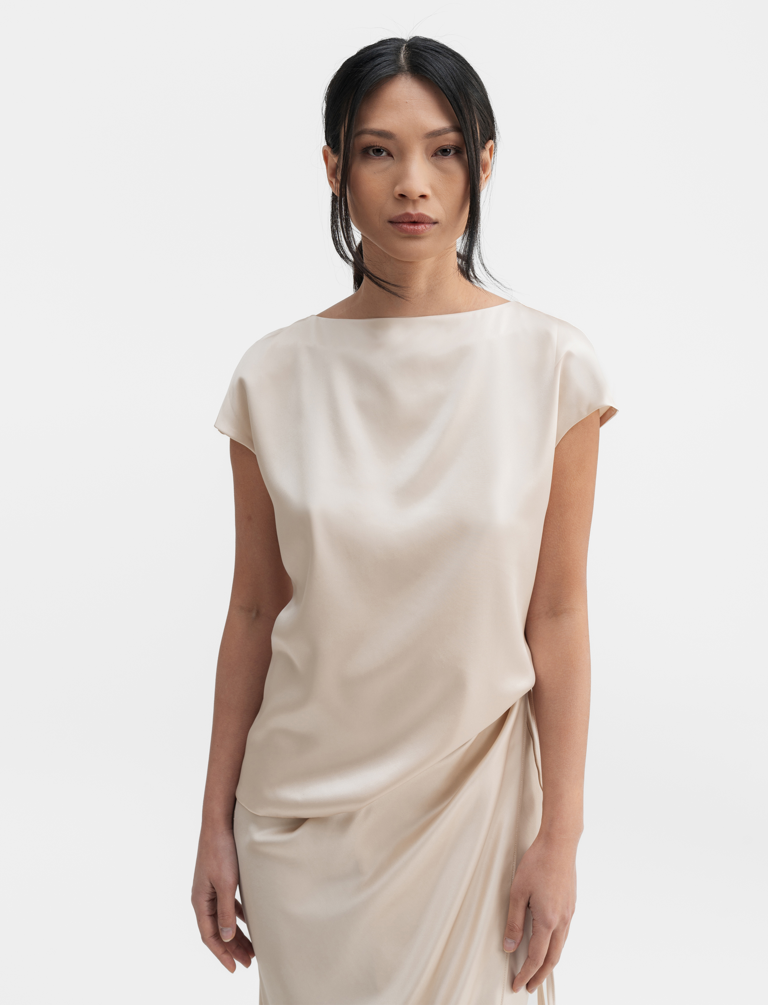 Ahlvar Gallery - Yui satin top - cream - 5