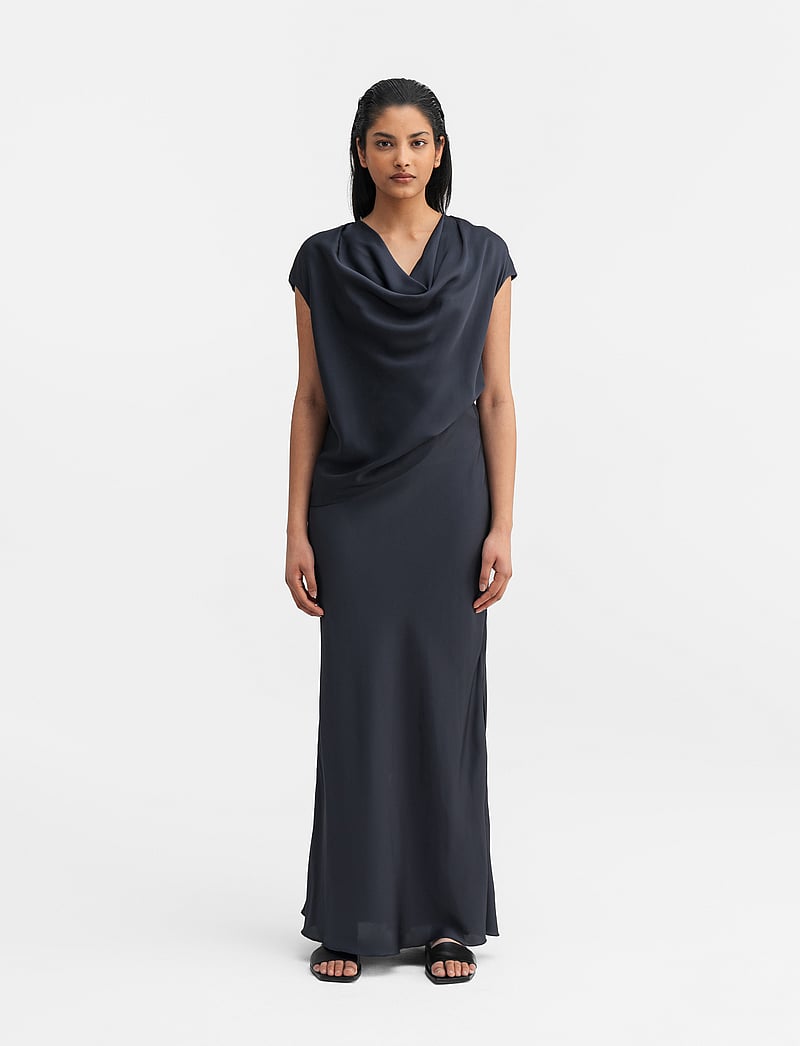 Ahlvar Gallery - Zia silk top - blue grey - 0