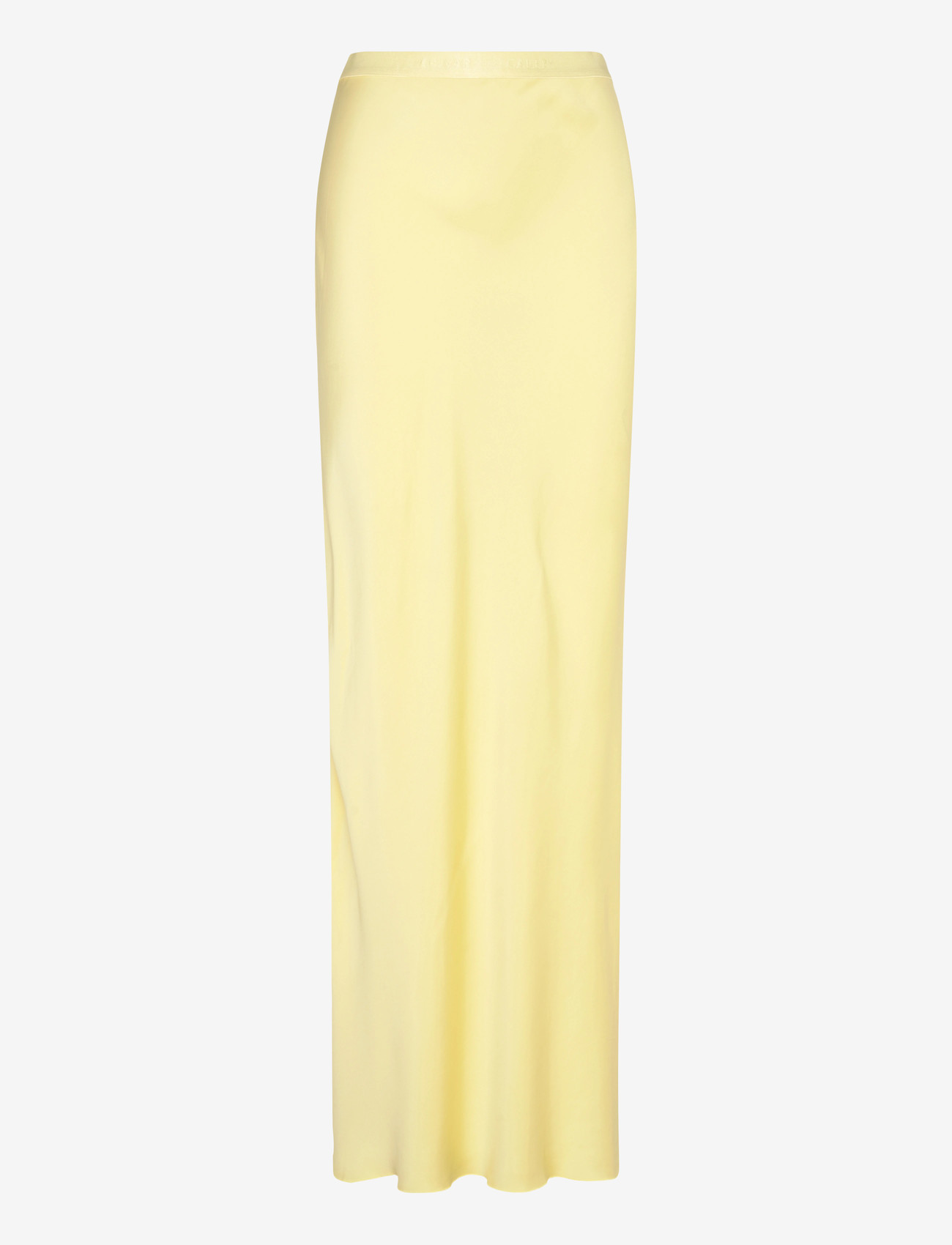 Ahlvar Gallery - Hana long logo satin skirt - lange skjørt - light yellow - 2