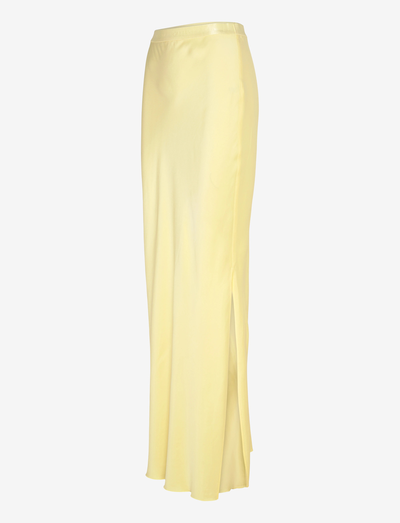 Ahlvar Gallery - Hana long logo satin skirt - lange skjørt - light yellow - 3