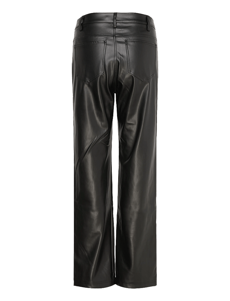 Ahlvar Gallery - Aina PU leather trousers - raka byxor - black - 2