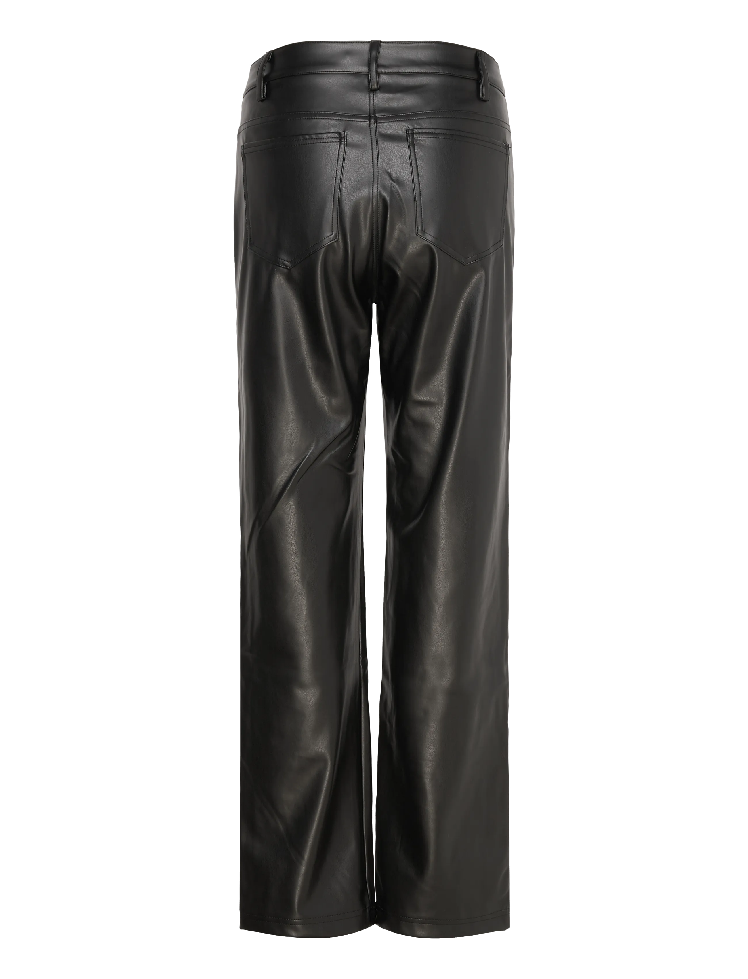 Ahlvar Gallery - Aina PU leather trousers - straight leg hosen - black - 2