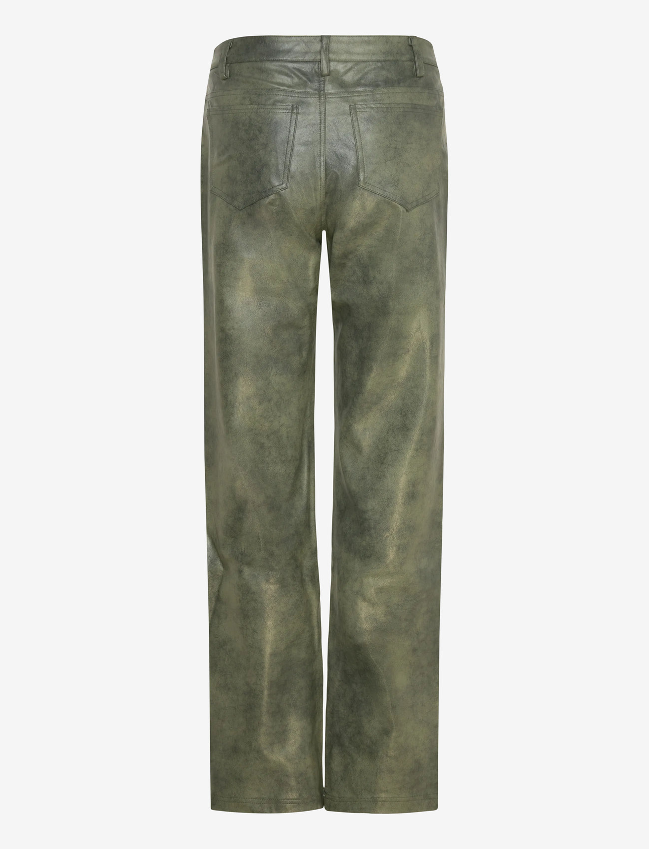 Ahlvar Gallery - Aina PU leather trousers - raka byxor - dark grey - 2