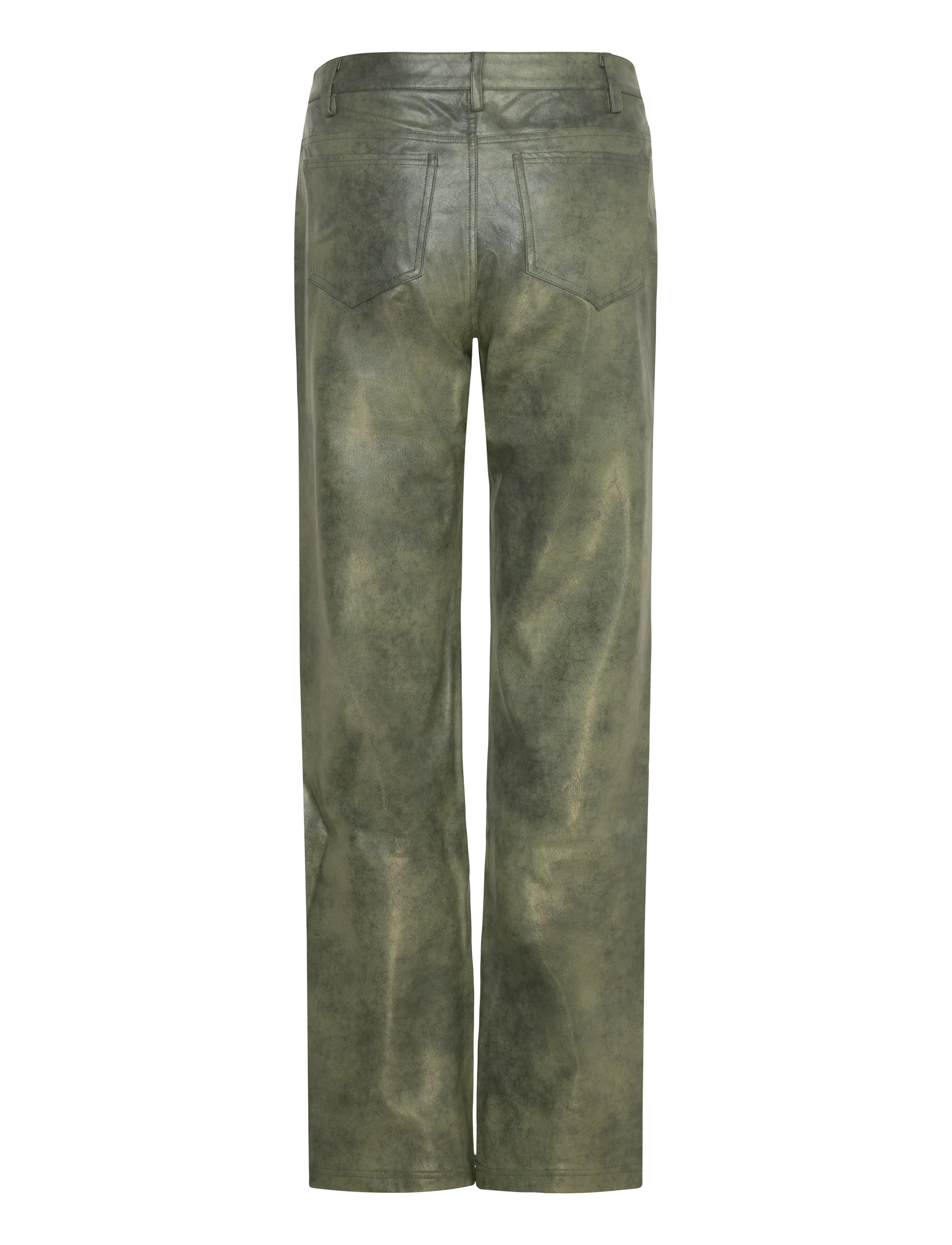 Ahlvar Gallery - Aina PU leather trousers - raka byxor - dark grey - 2